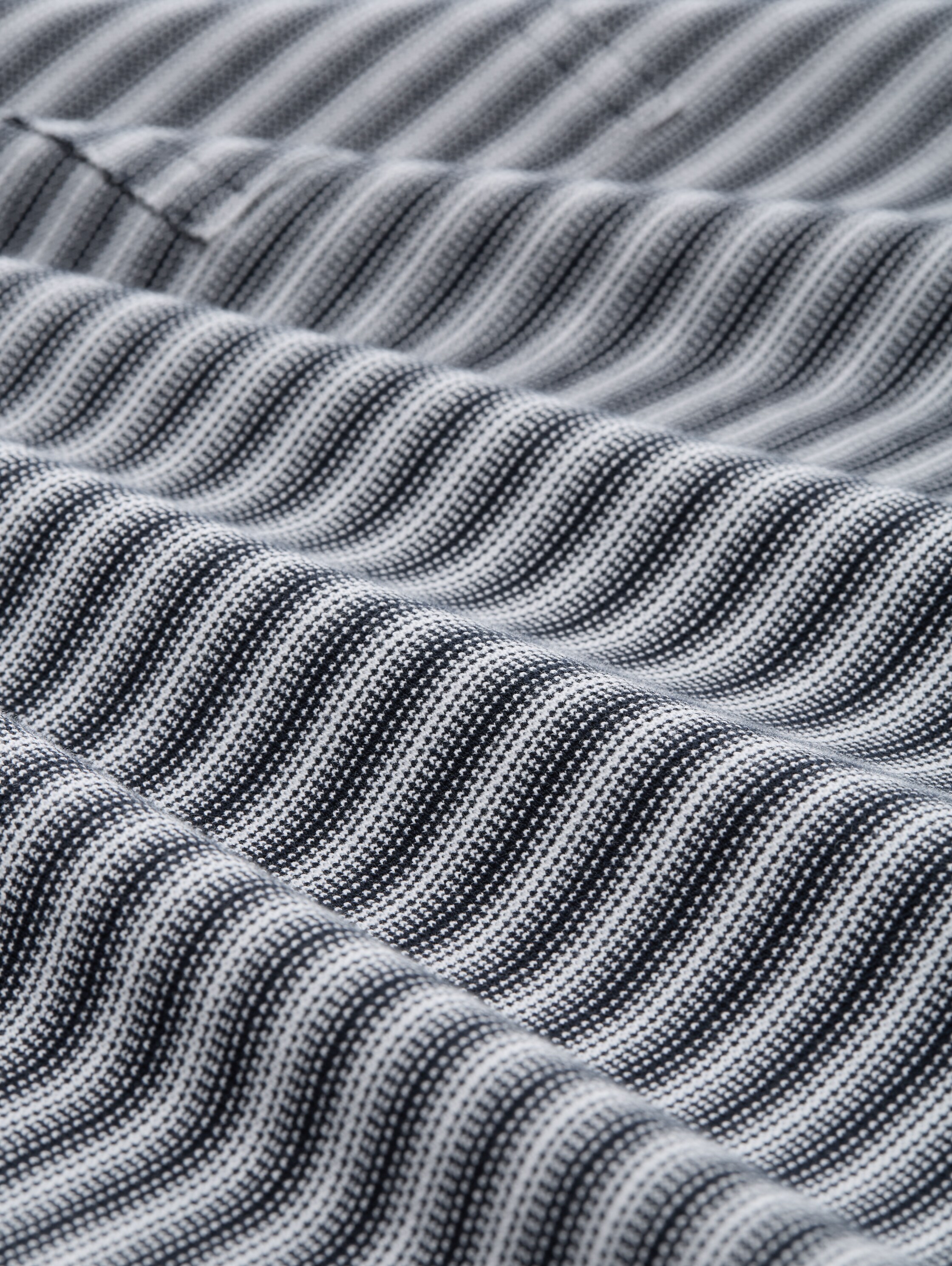 Piqué Poloshirt mit Brusttasche - navy_white_irregular_stripe - 