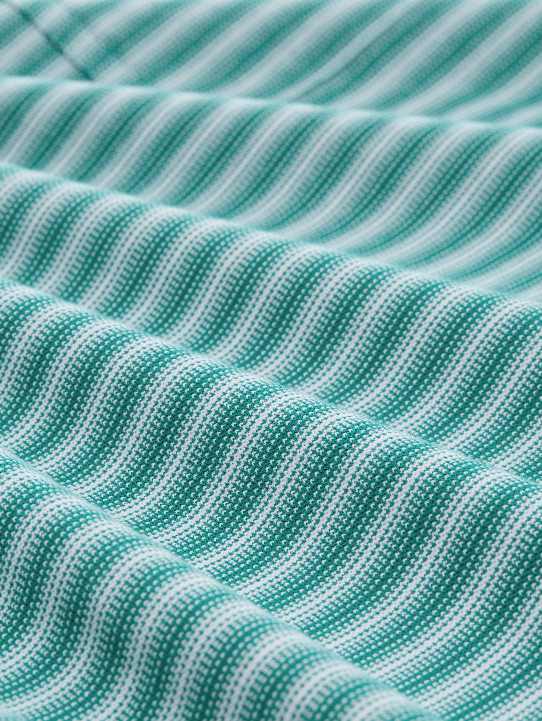 Piqué polo met borstzak - green_white_irregular_stripe - 