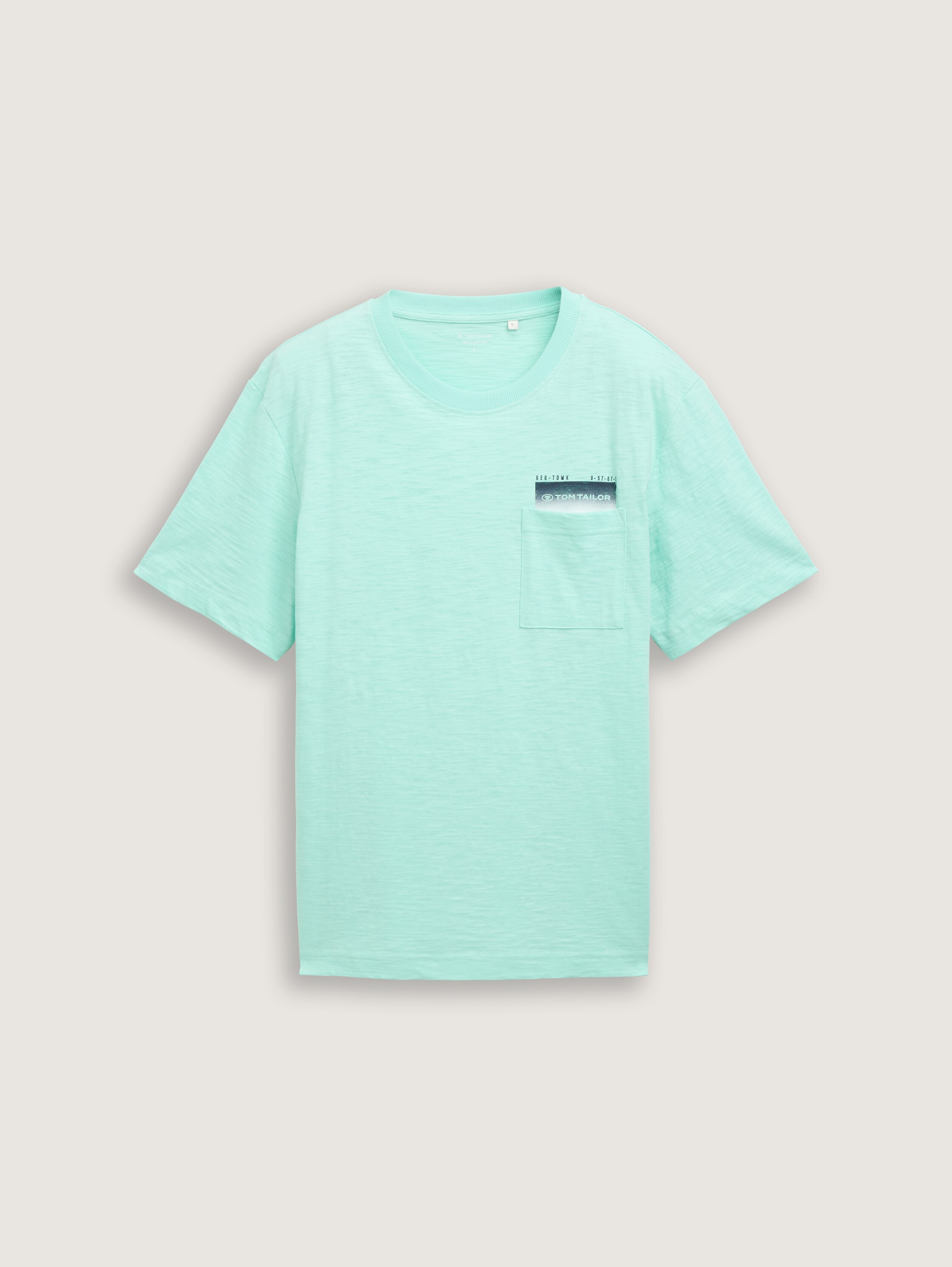 T-Shirt mit Brusttasche - bright_mint_green - 