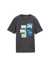 Ausgewählt, T-Shirt mit Foto-Print von Tom Tailor, schwarz