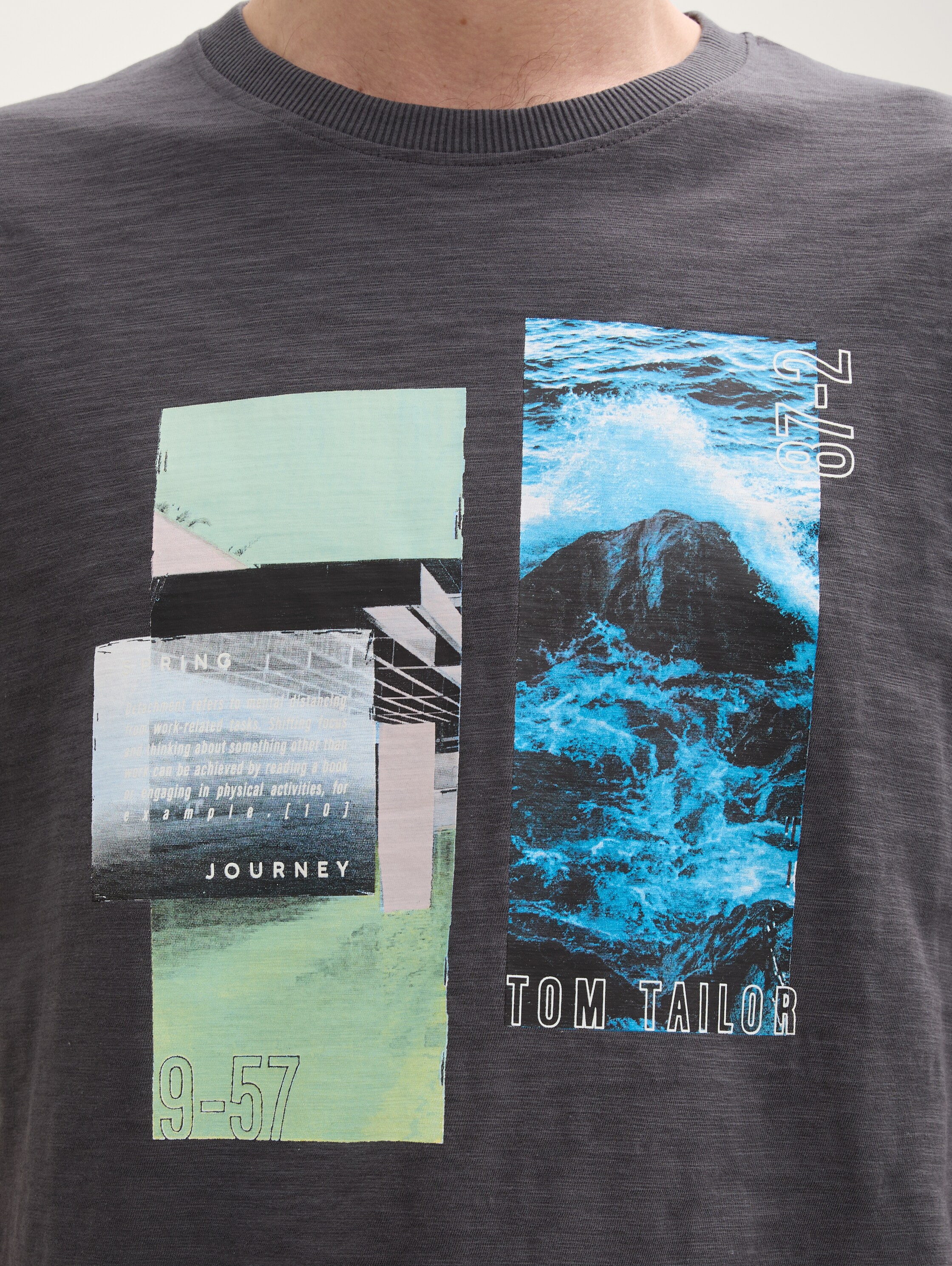 T-Shirt mit Foto-Print - tarmac_grey - 