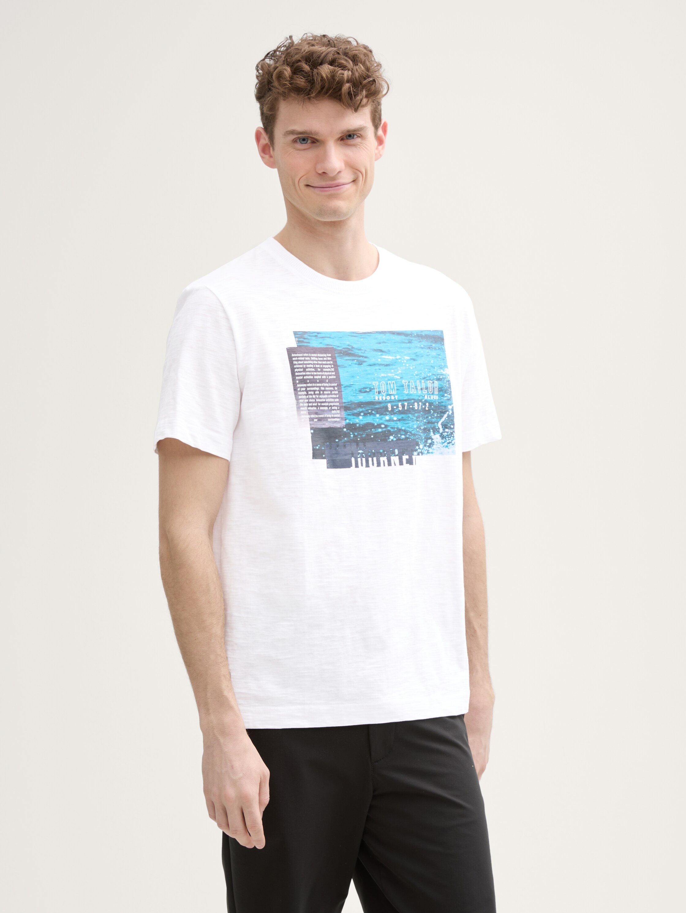 T-Shirt mit Foto-Print - white - 