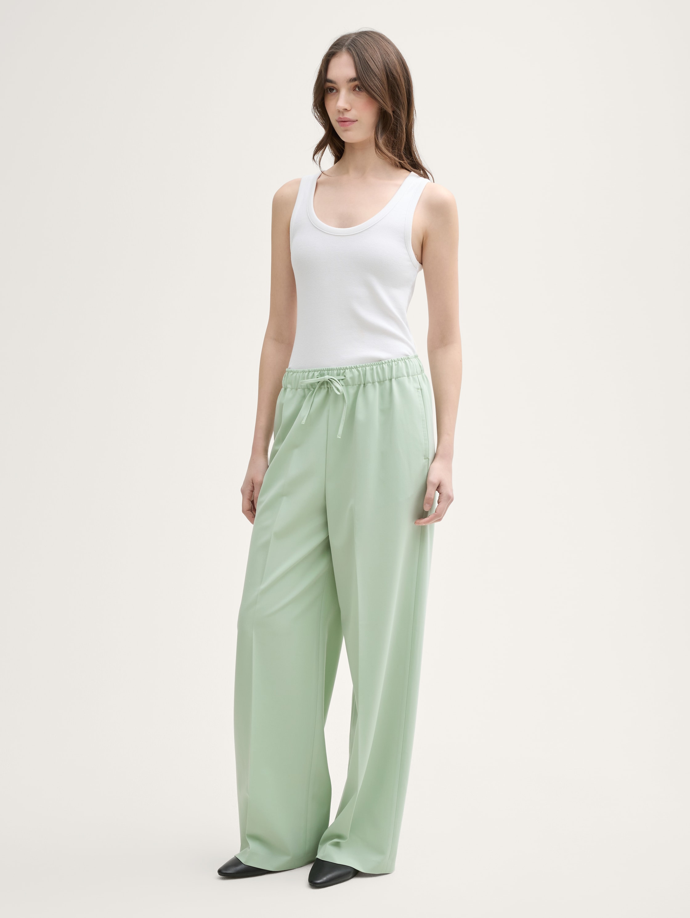 Wide Leg Hose - fresh_mint_green - 