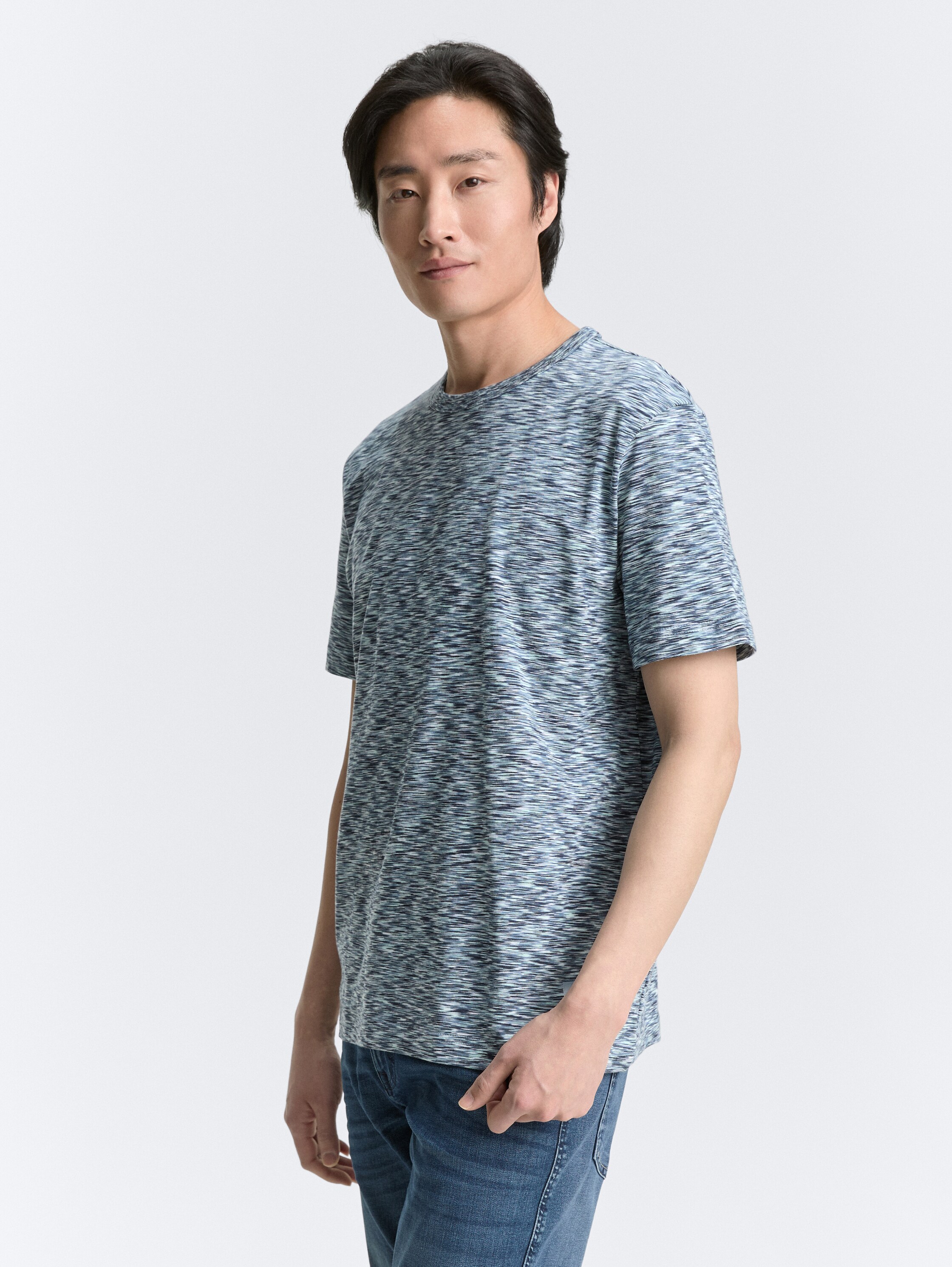 T-Shirt in Melange-Optik - 2