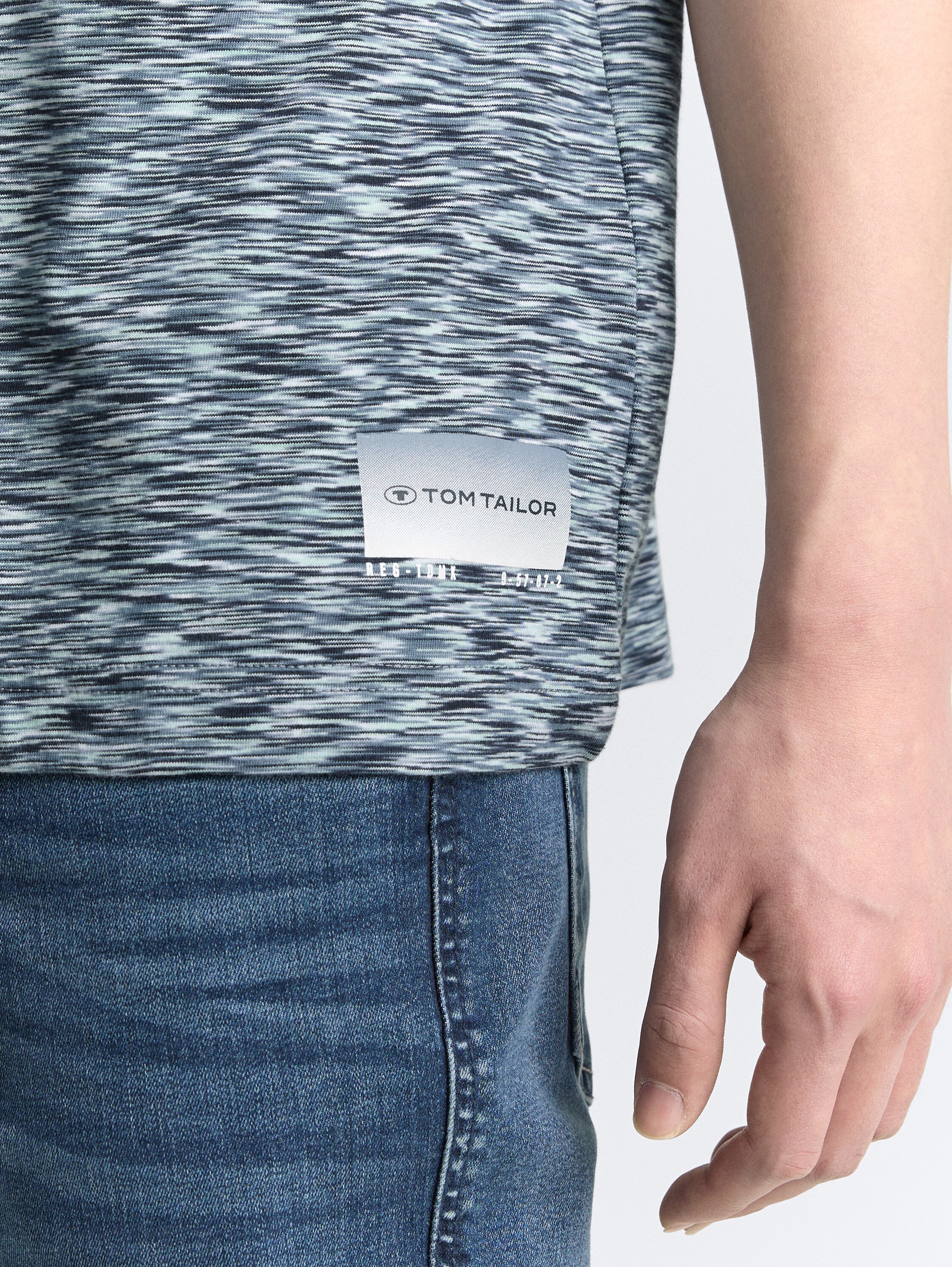 T-Shirt in Melange-Optik - 5