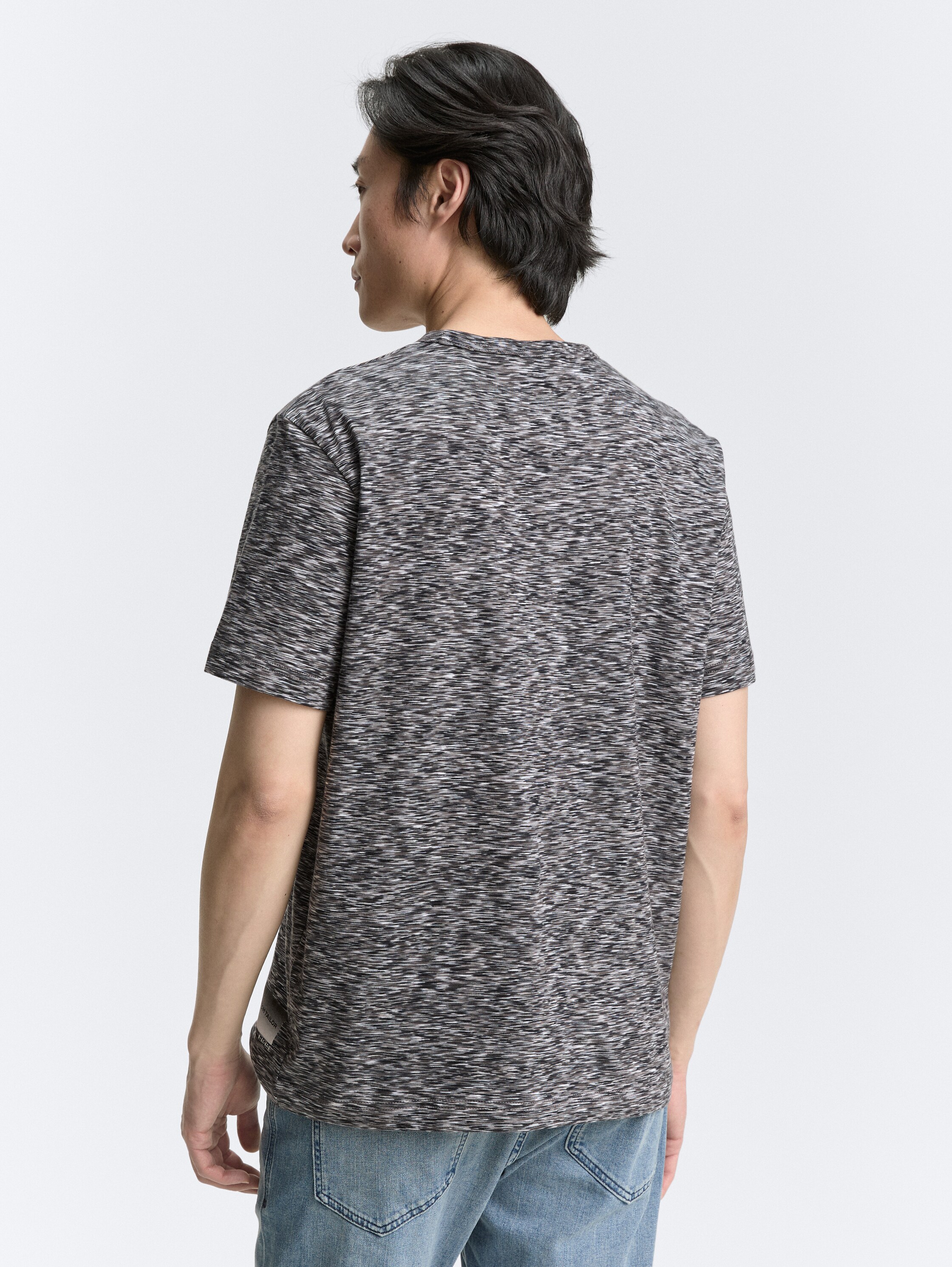 T-Shirt in Melange-Optik - tarmac_grey_tonal_spacedye - 
