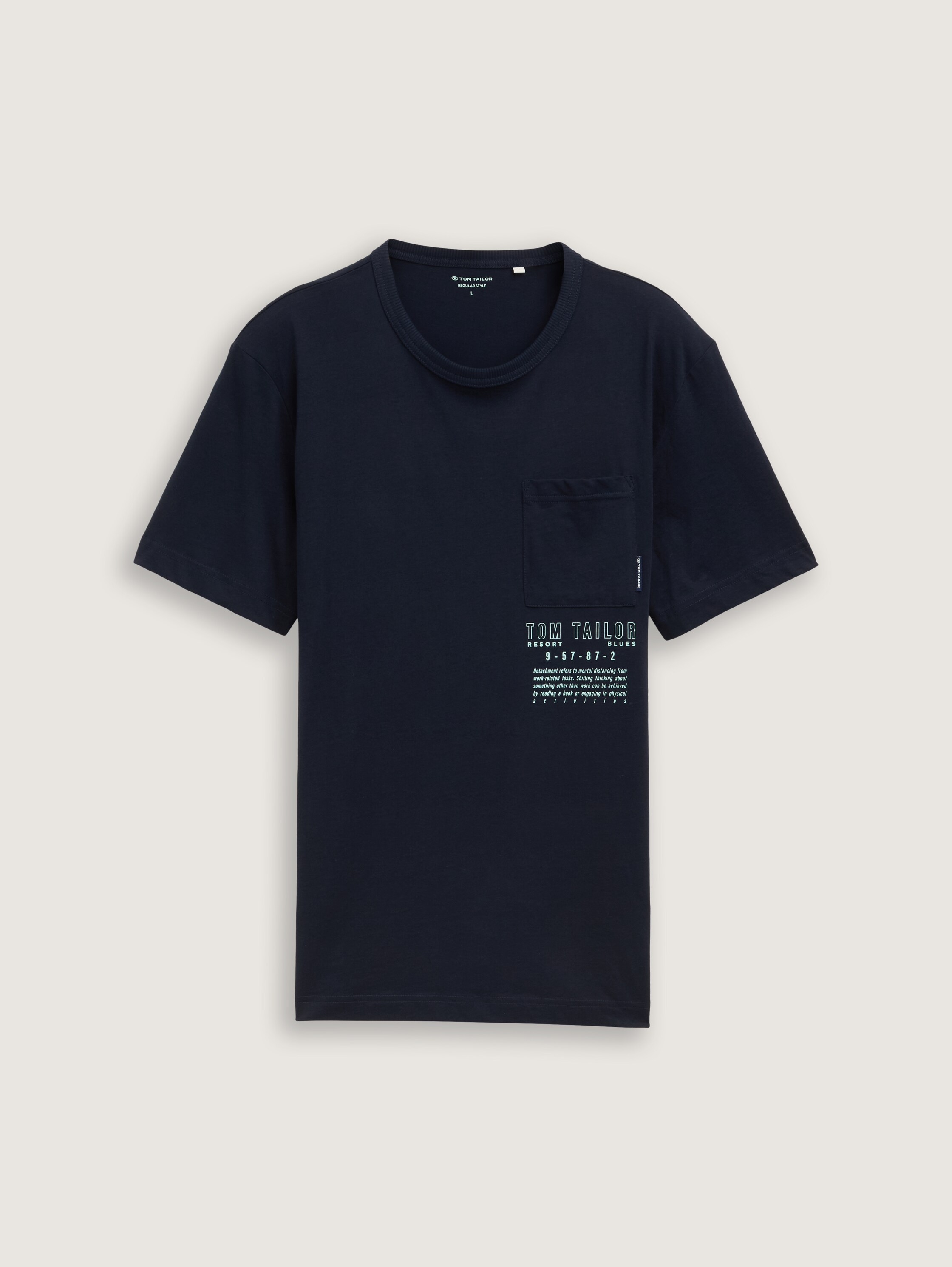 T-shirt with chest pocket - sky_captain_blue_1 - 