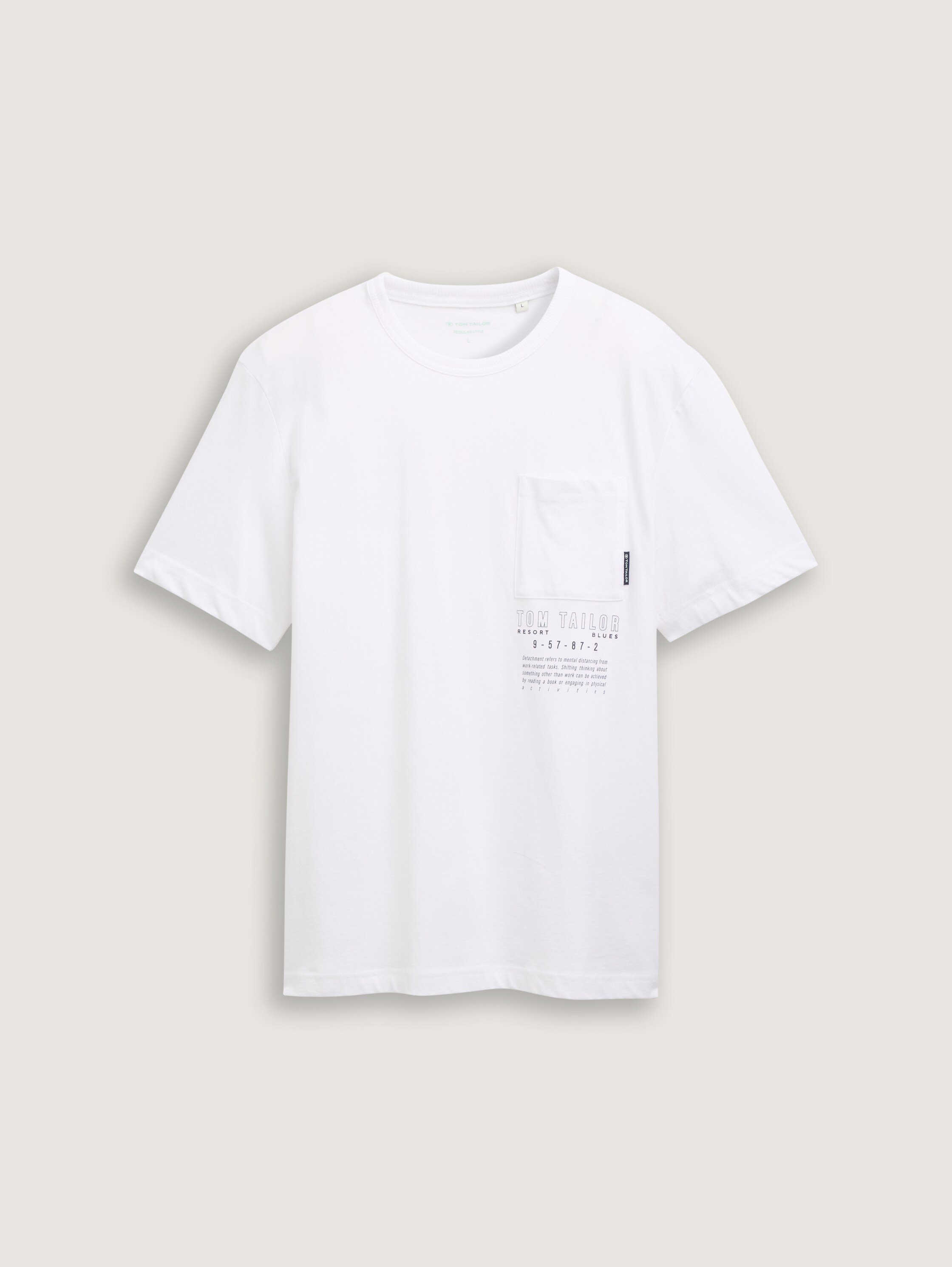 T-Shirt mit Brusttasche - white - 