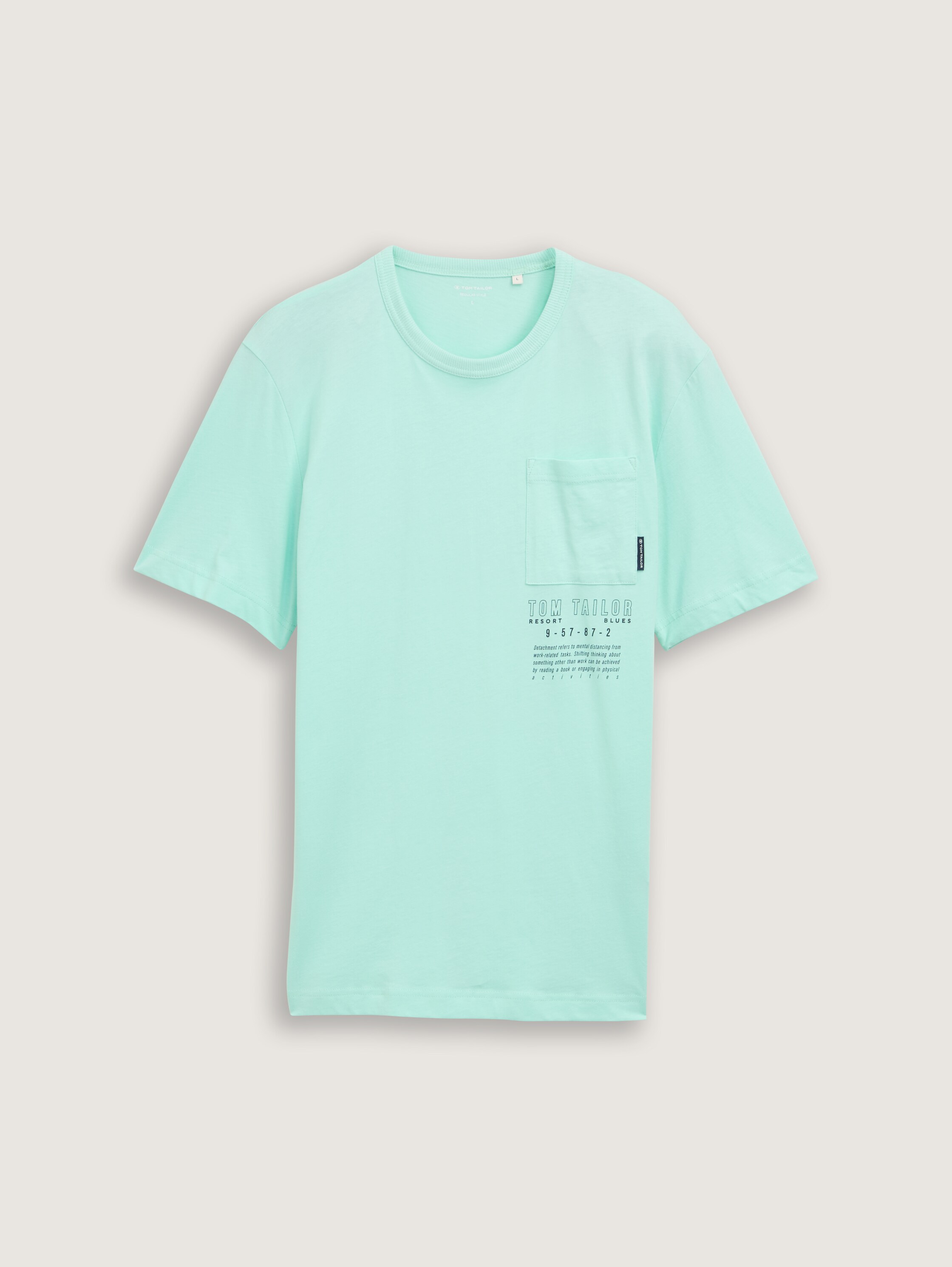 T-Shirt mit Brusttasche - bright_mint_green - 