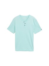 Selected, Henley cotton T-shirt by Tom Tailor, green