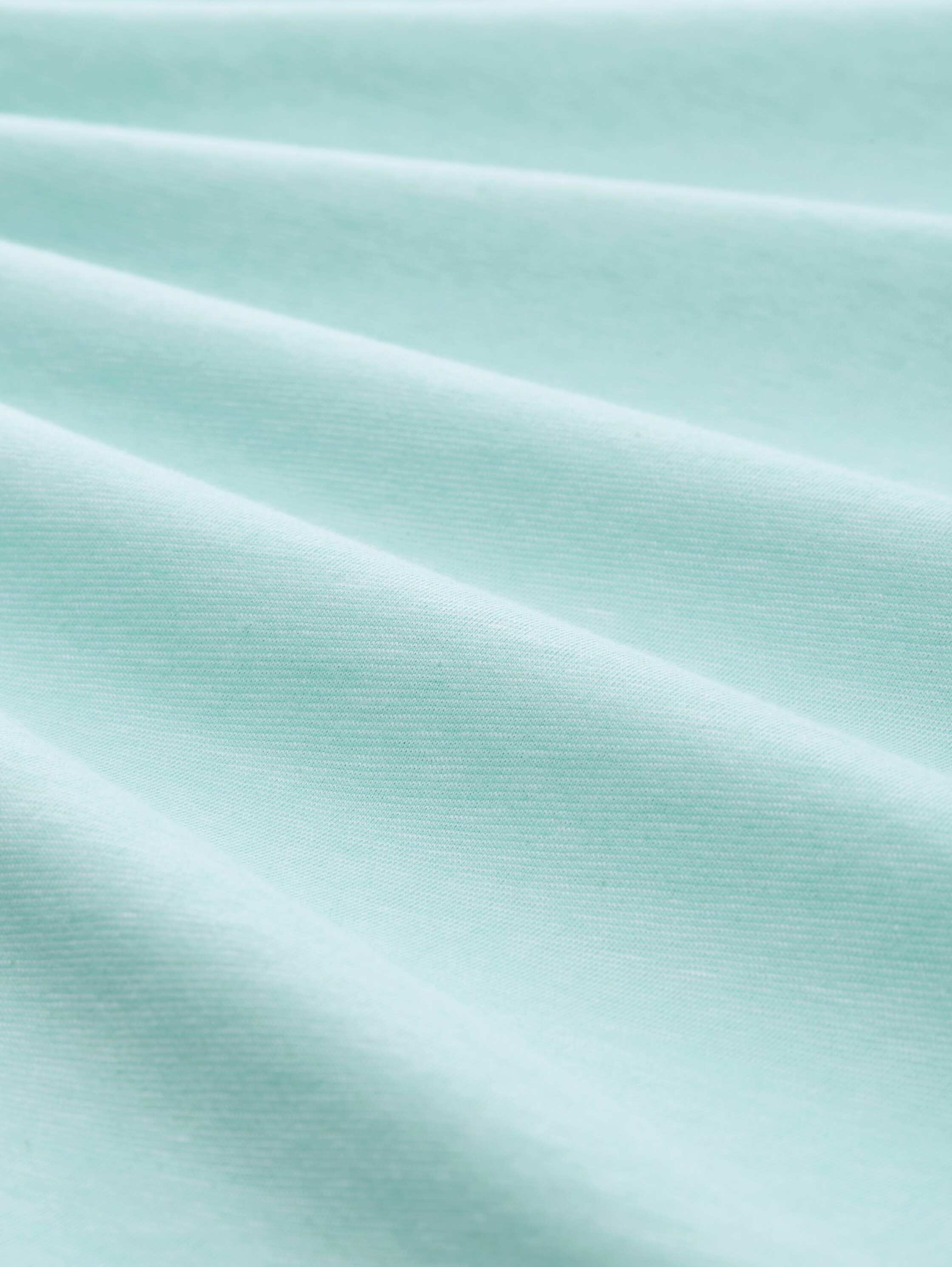 Henley T-Shirt aus Baumwolle - mint_white_fine_stripe - 