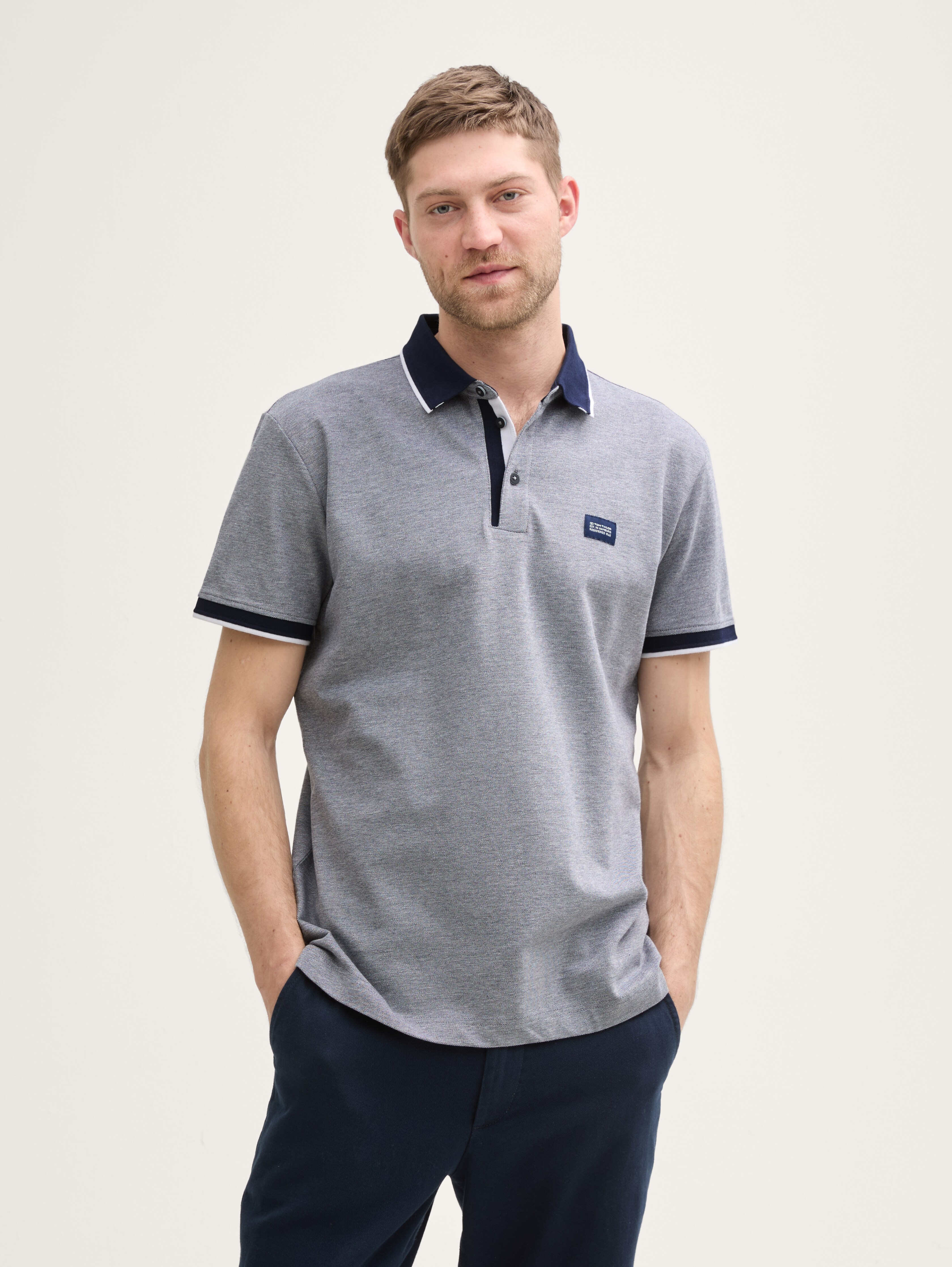 Tシャツ・カットソー PESERICO SS23 Cotton pique polo shirt (R55018 00850 562) Piqué polo shirt with stretch by Tom Tailor