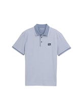 Ausgewählt, Piqué Poloshirt mit Logo-Label von Tom Tailor, blau