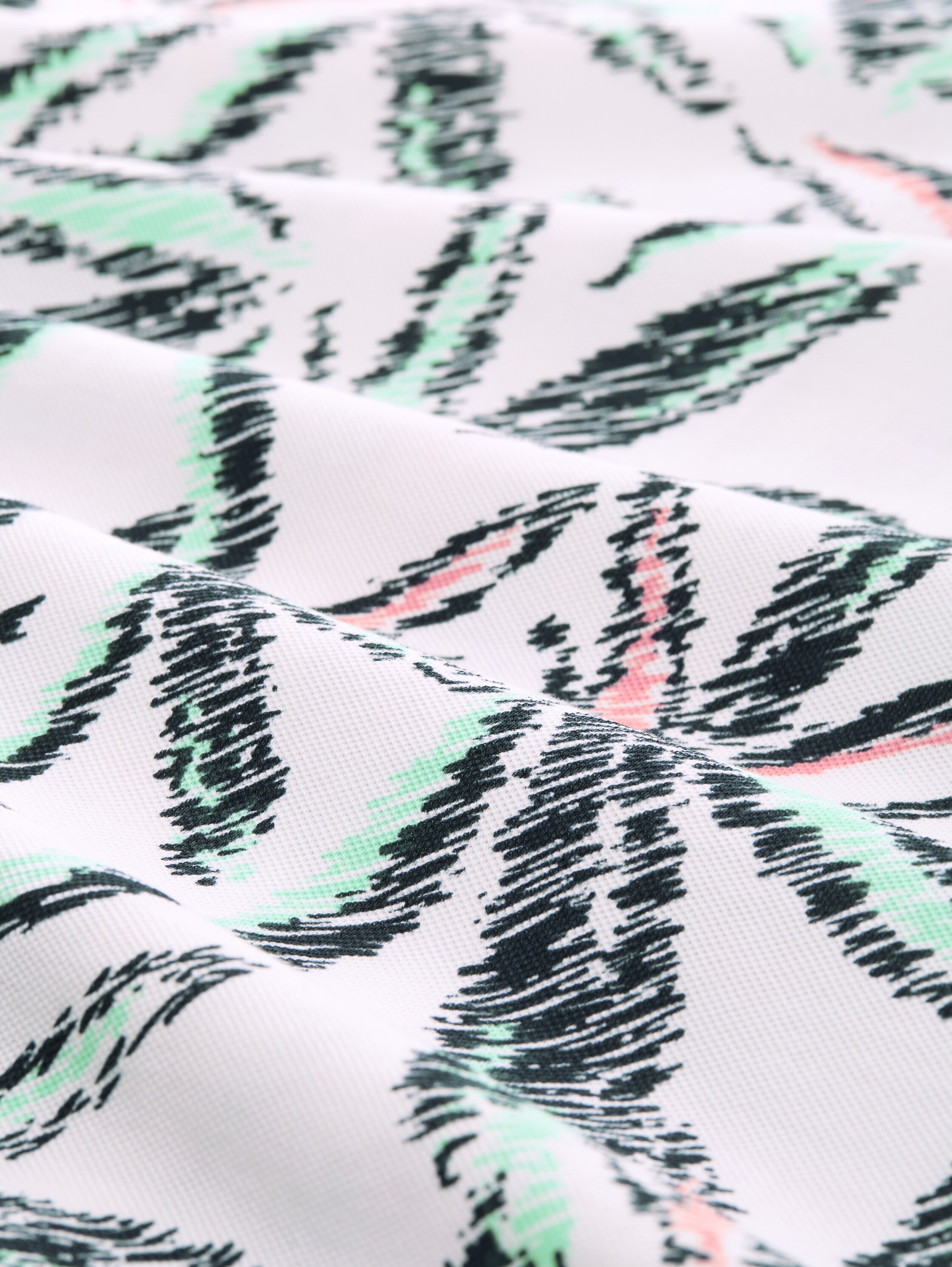 Piqué Poloshirt mit Palmen-Print - white_multi_leaf_design - 