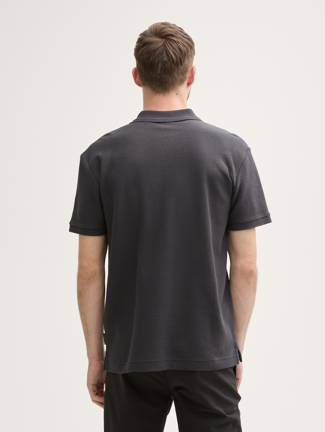 Jersey Poloshirt aus Baumwolle - Tarmac Grey