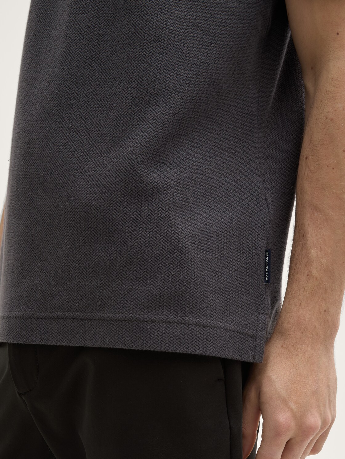 Jersey Poloshirt aus Baumwolle - Tarmac Grey