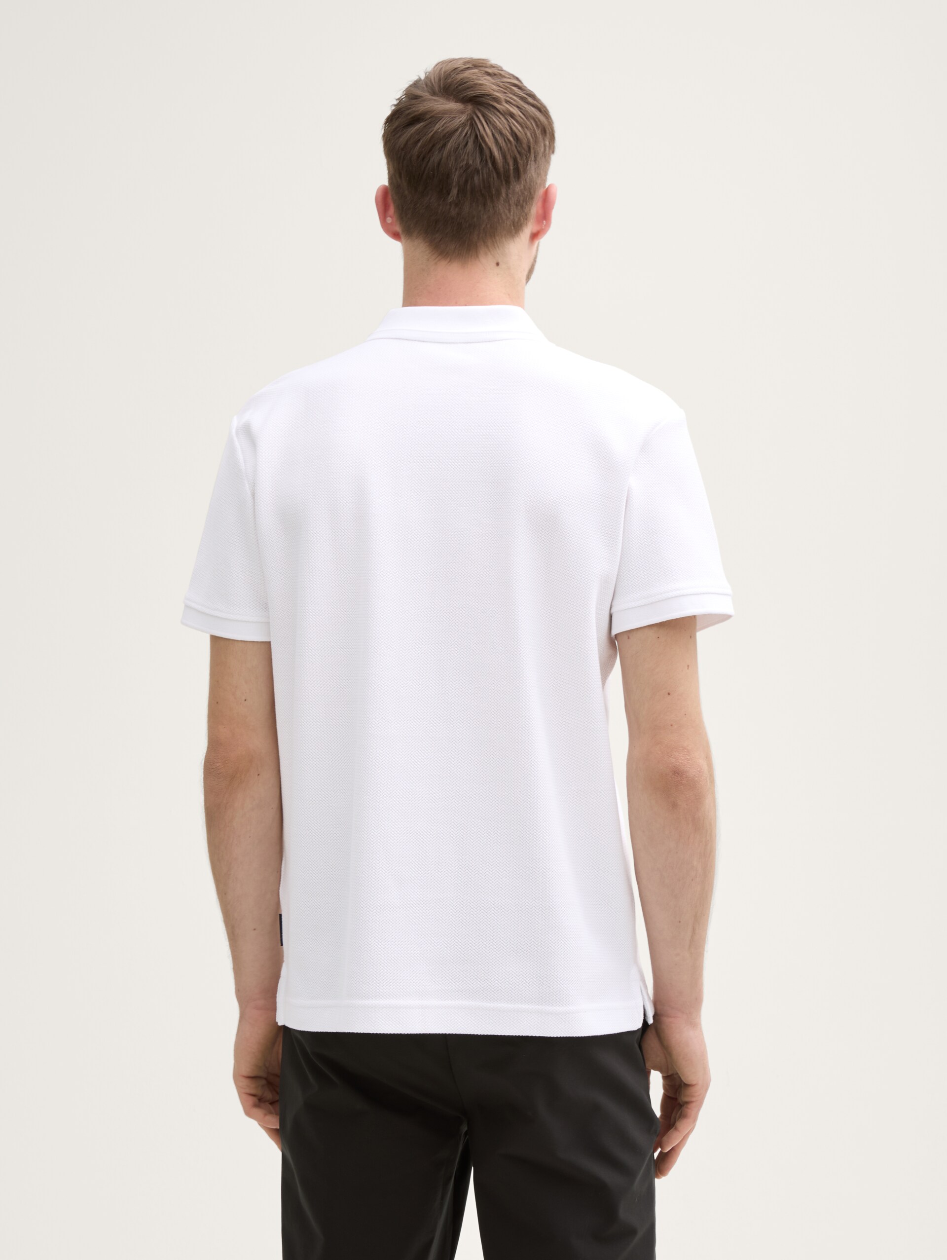 Jersey poloshirt van katoen - White