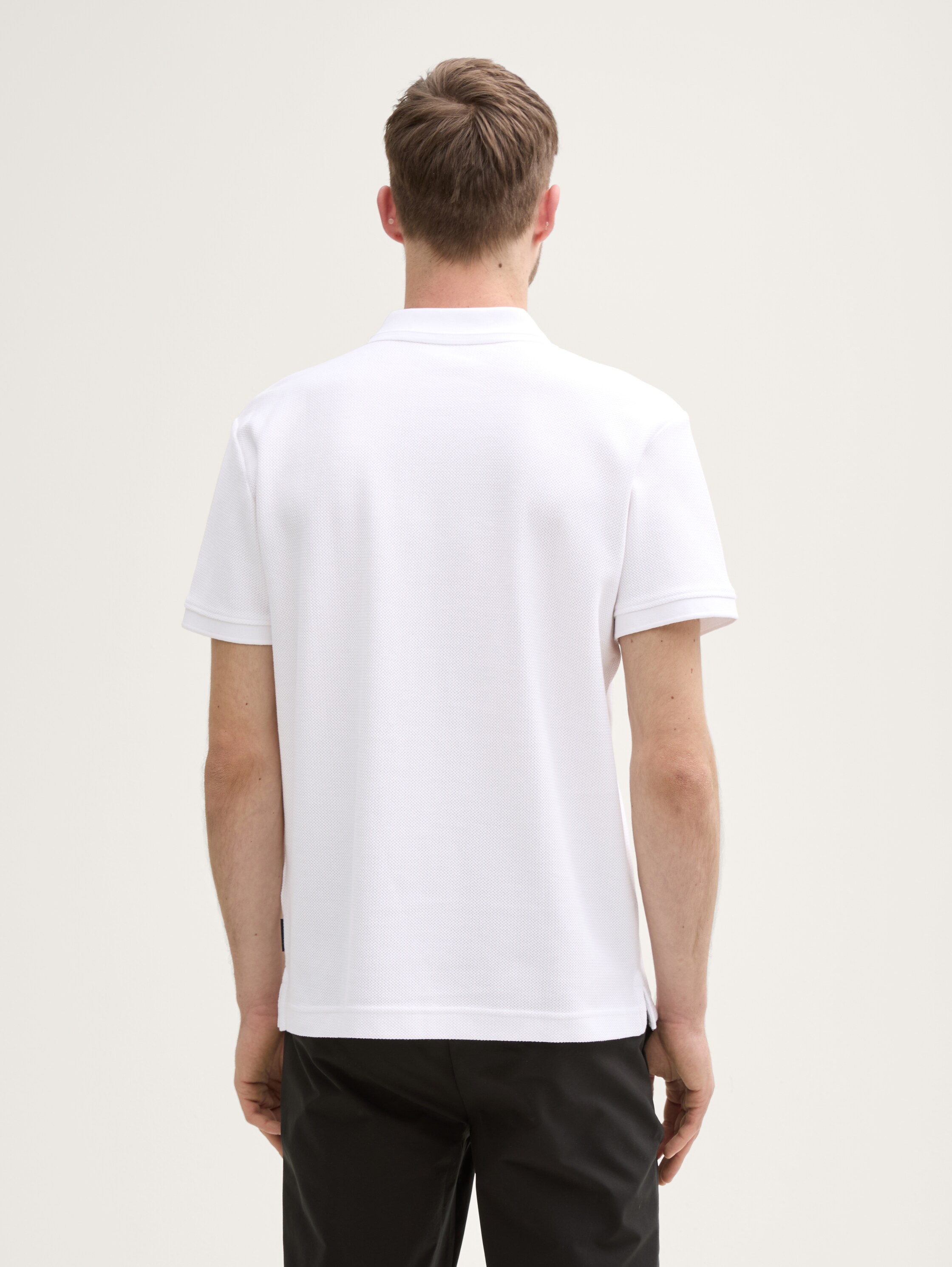 Jersey Poloshirt aus Baumwolle - white - 