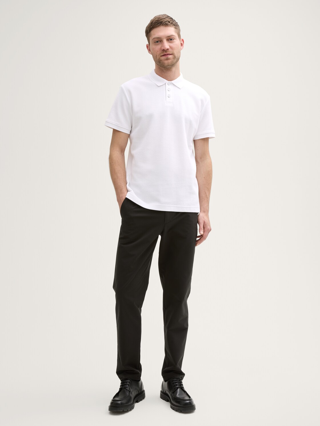 Jersey Poloshirt aus Baumwolle - White