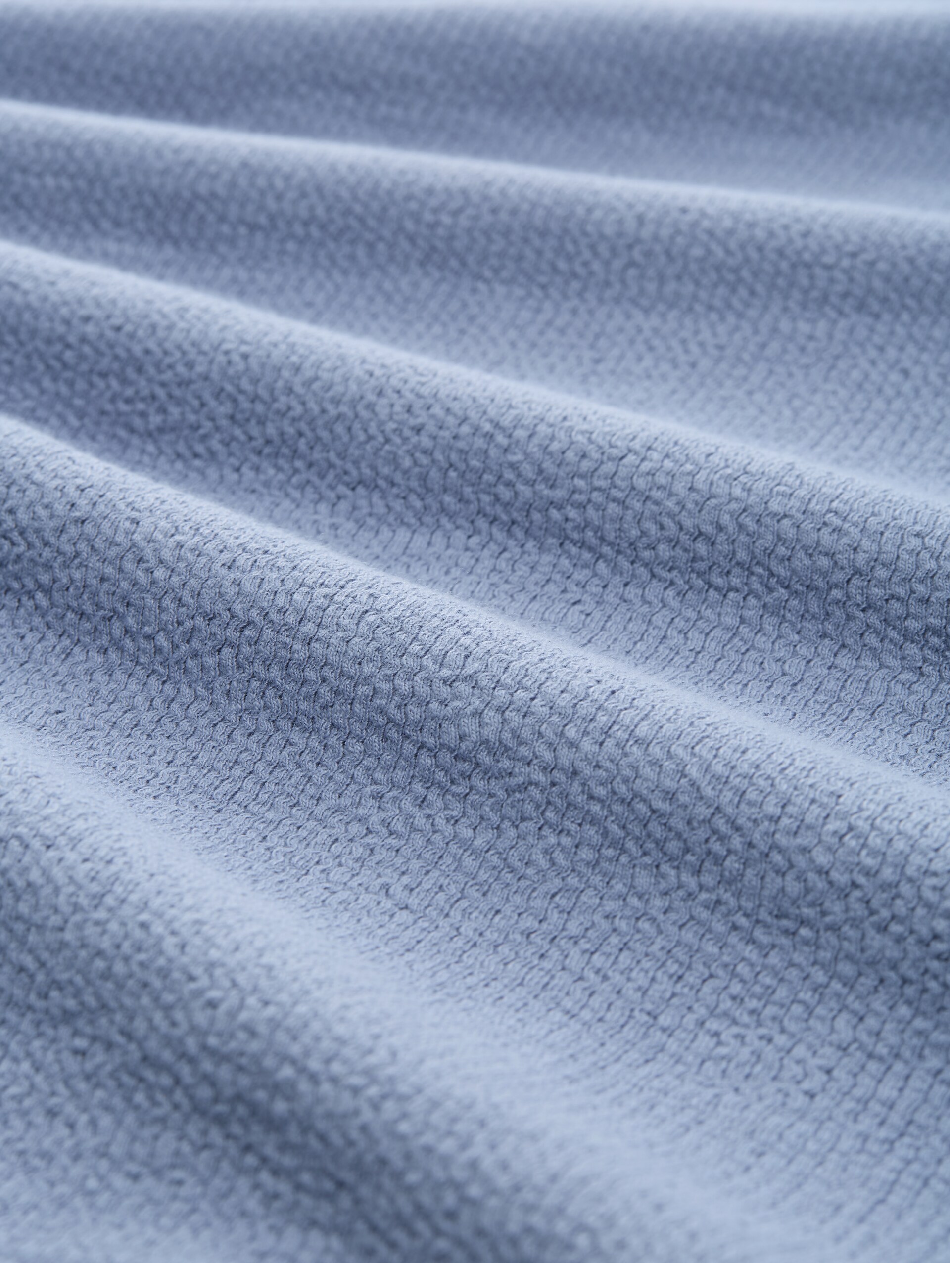 Ripp Poloshirt mit Stretch-Anteil - dove blue