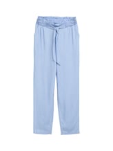 Geselecteerd, Taps toelopende broek van paperbag door Tom Tailor, blauw