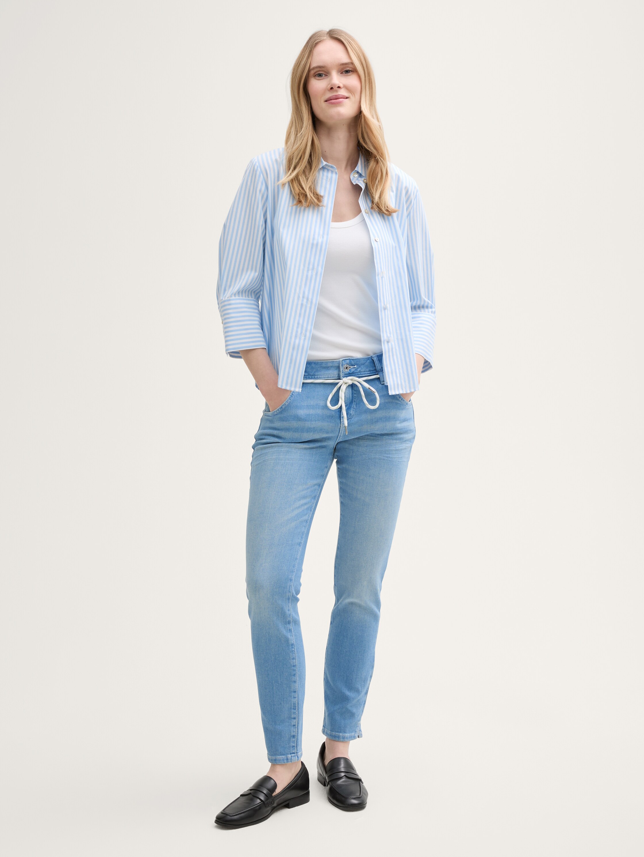 TTTAPERED relaxed jeans - used_light_stone_blue_denim - 