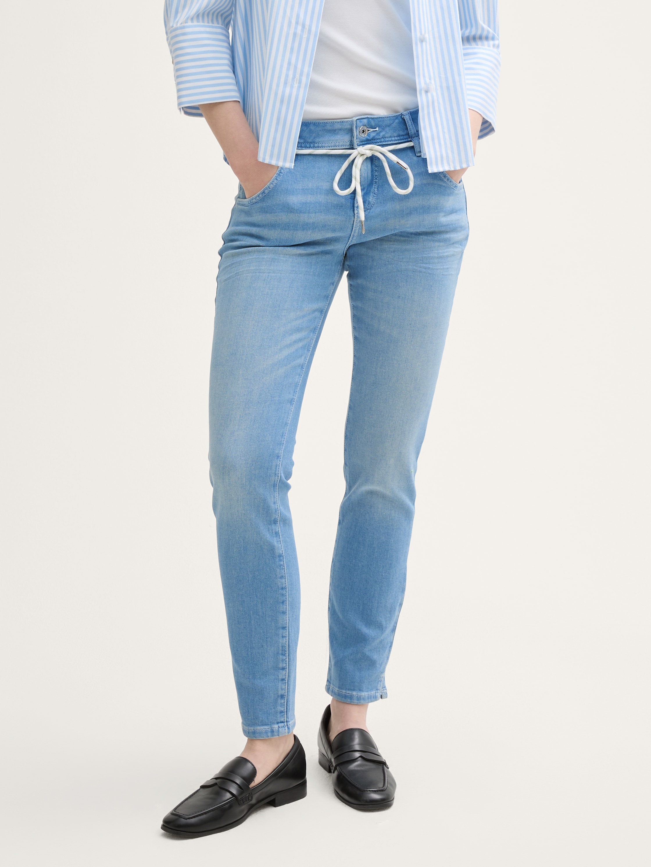TTTAPERED relaxed jeans - used_light_stone_blue_denim - 