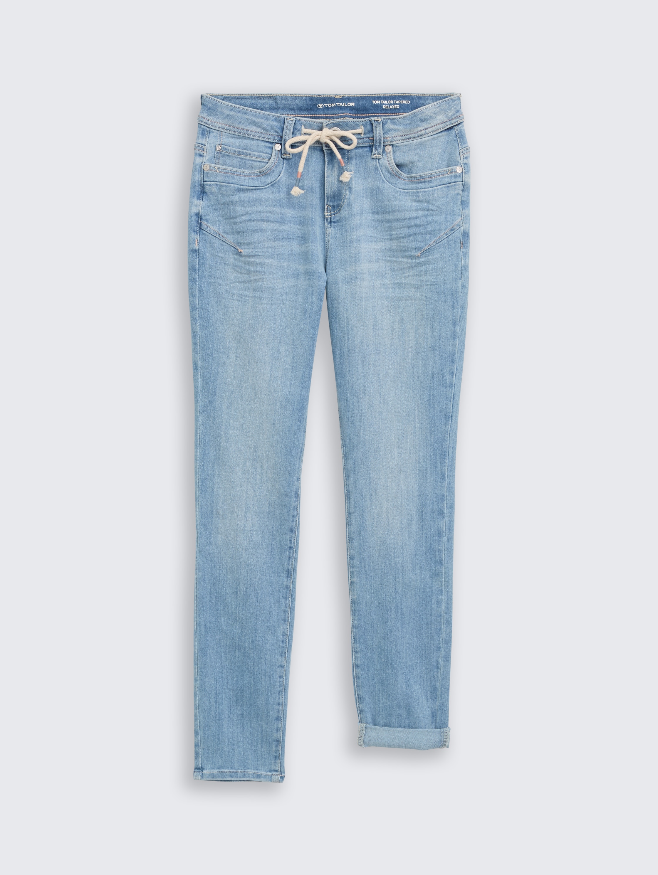 Tapered jeans - clean_bleached_blue_denim - 