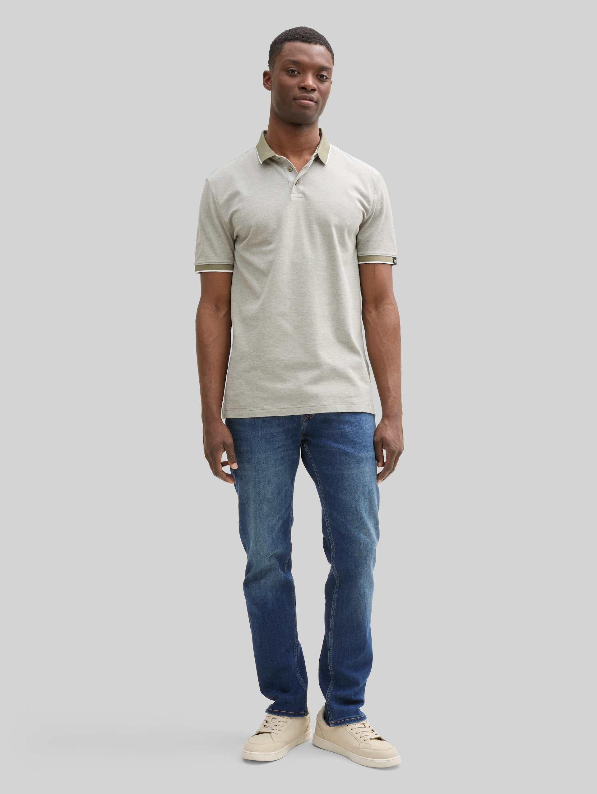 Jean TTAEDAN STRAIGHT - Used Dark Stone Blue Denim - Vue de face du modèle