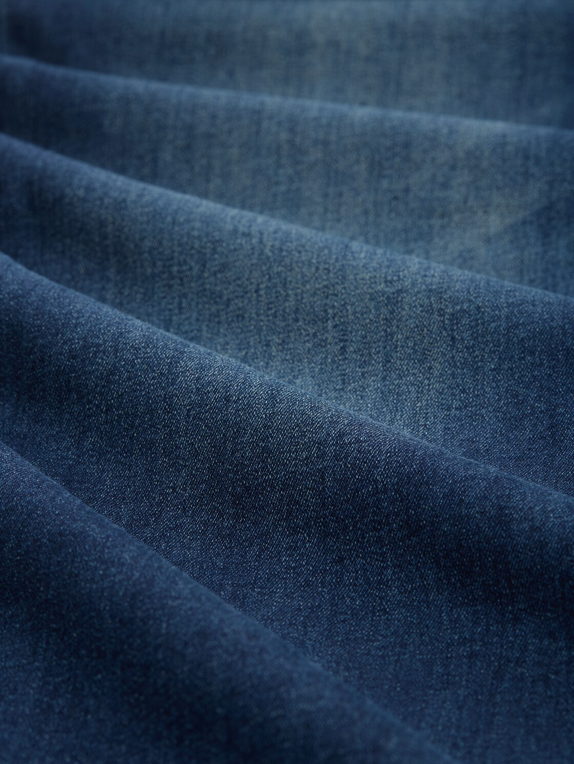 TTAEDAN STRAIGHT Jeans - Used Dark Stone Blue Denim - Material-Ansicht