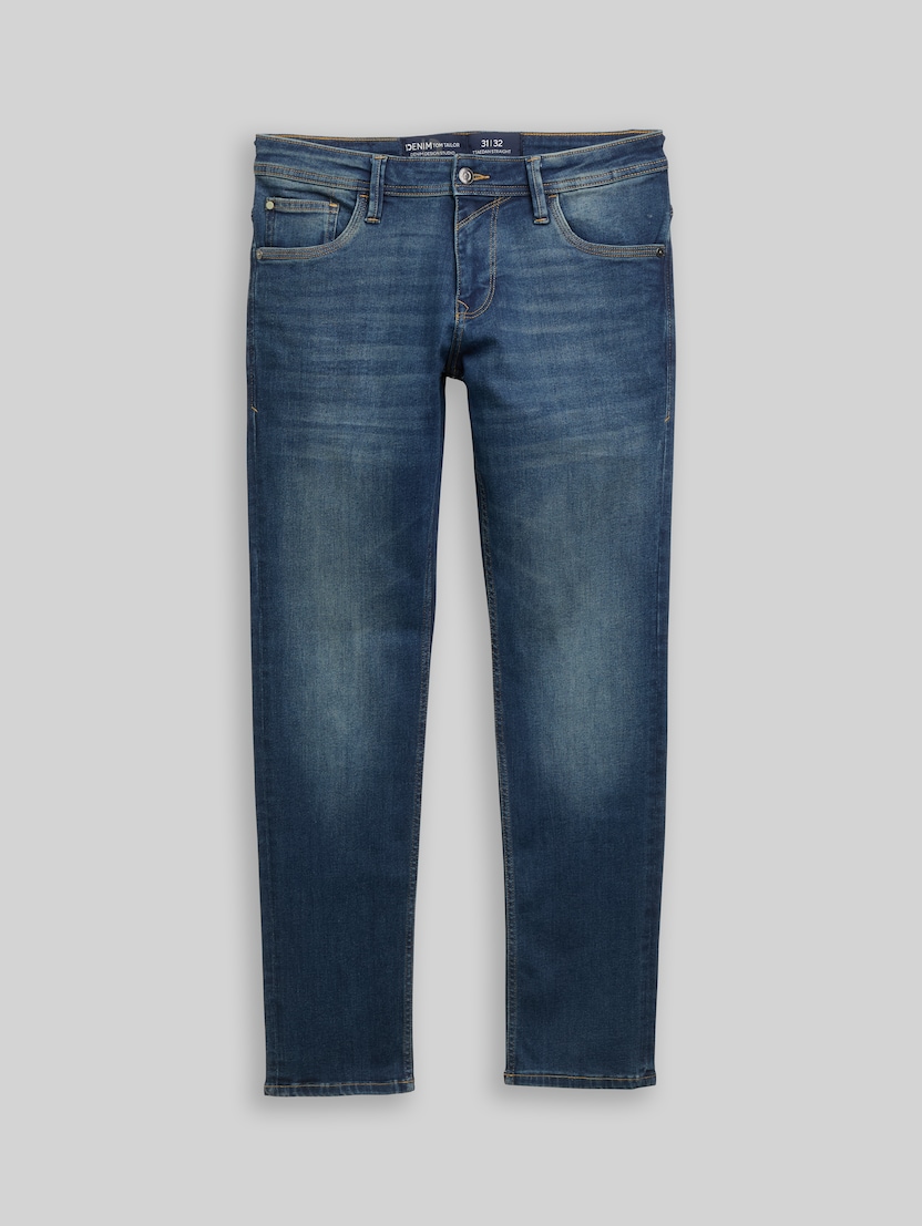 Jean TTAEDAN STRAIGHT par Denim Male, Used Dark Stone Blue Denim