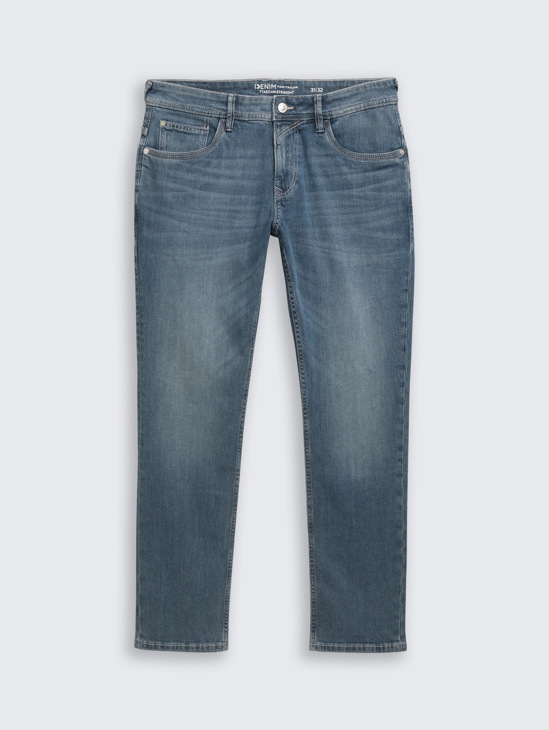 TTAEDAN STRAIGHT Jeans - mid stone blue grey denim - Vorder-Produkt-Ansicht