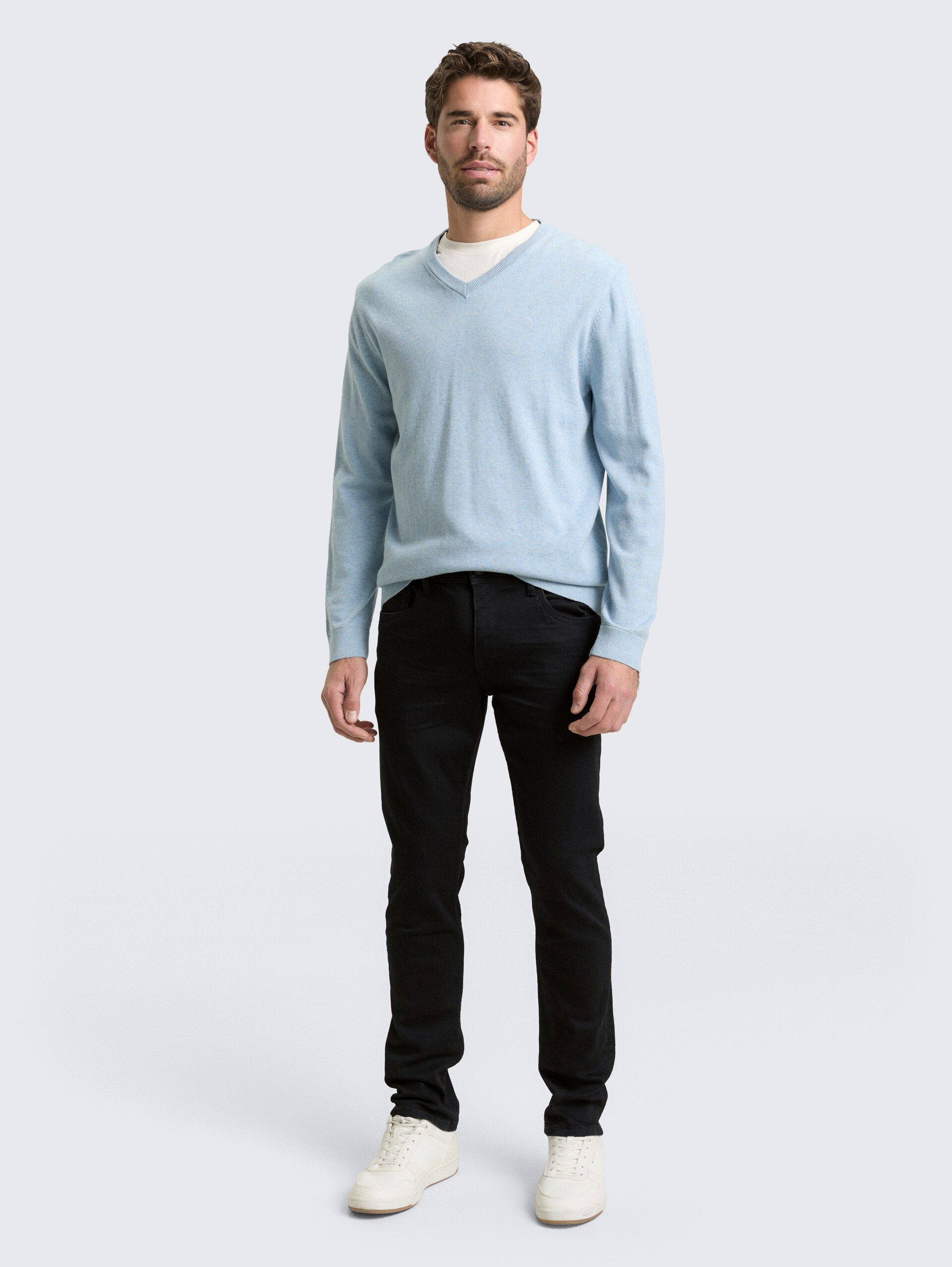 TTAEDAN STRAIGHT Jeans - black black denim - Model-Vorderansicht