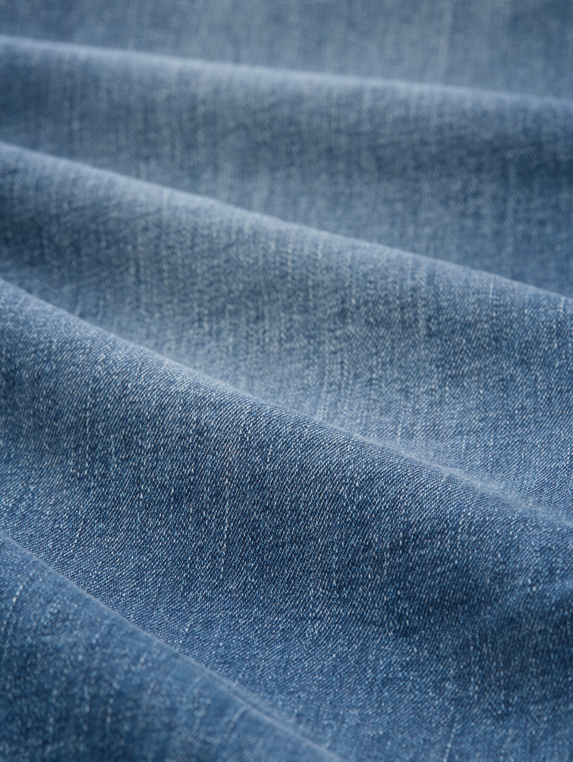 TTAEDAN STRAIGHT Jeans mit Stretch - Used Mid Stone Blue Denim - Material-Ansicht