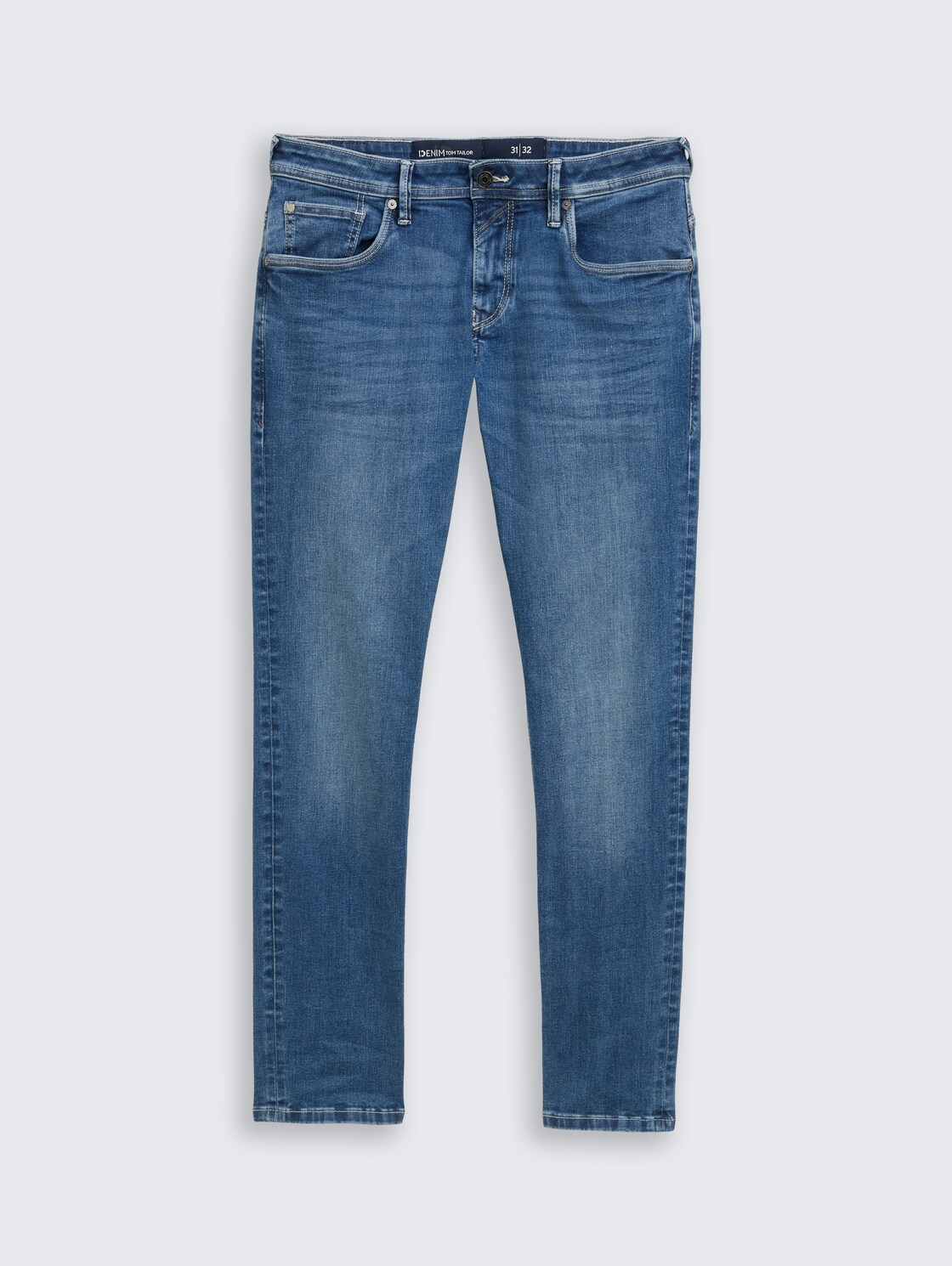 TTAEDAN STRAIGHT Jeans mit Stretch - Used Mid Stone Blue Denim - Vorder-Produkt-Ansicht