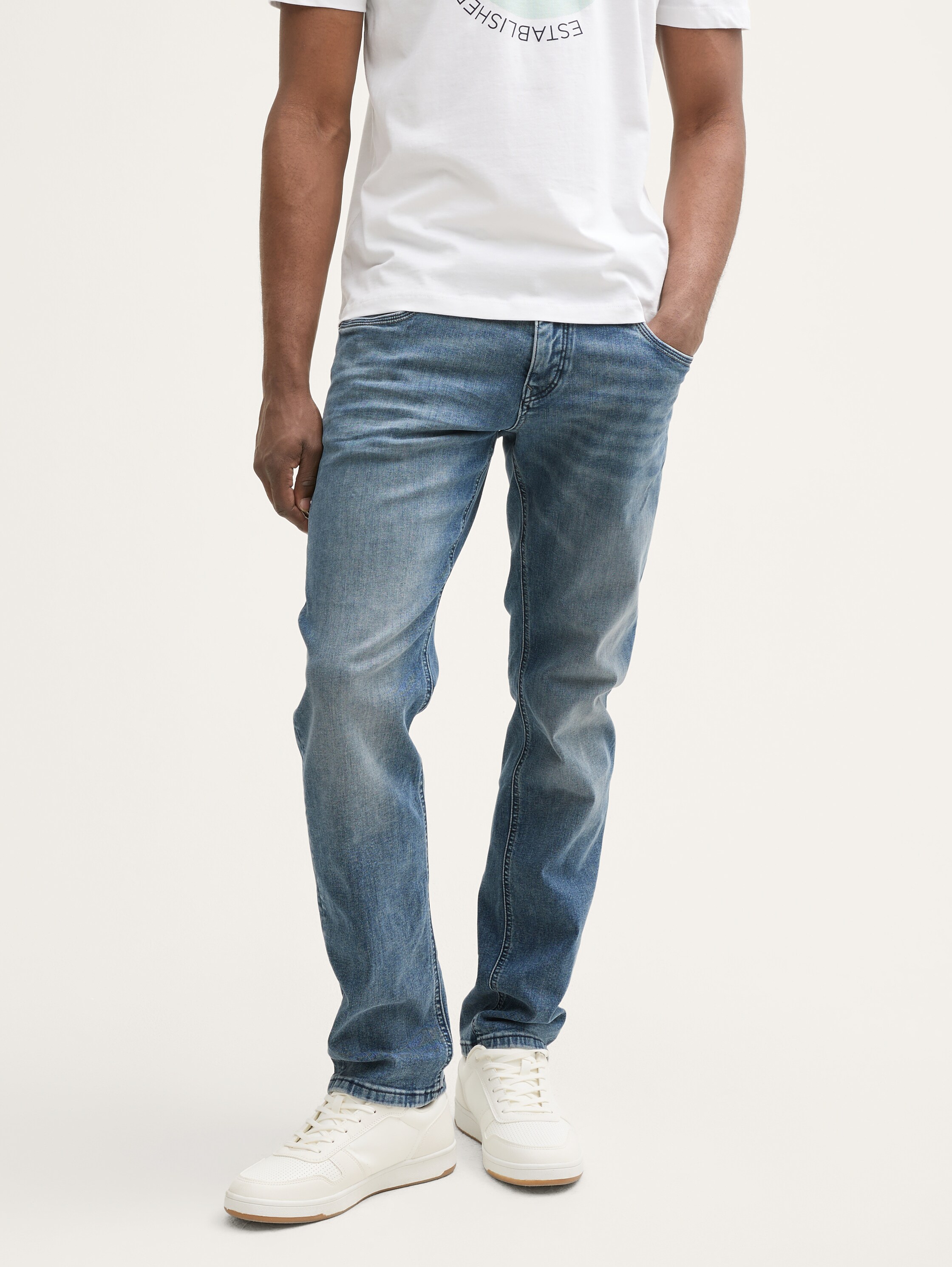 TTAEDAN STRAIGHT Jeans mit Stretch - blue_grey_denim - 