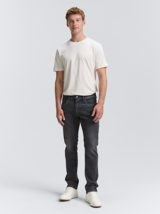 TTAEDAN STRAIGHT Jeans mit Stretch von Denim Male, used dark stone grey denim