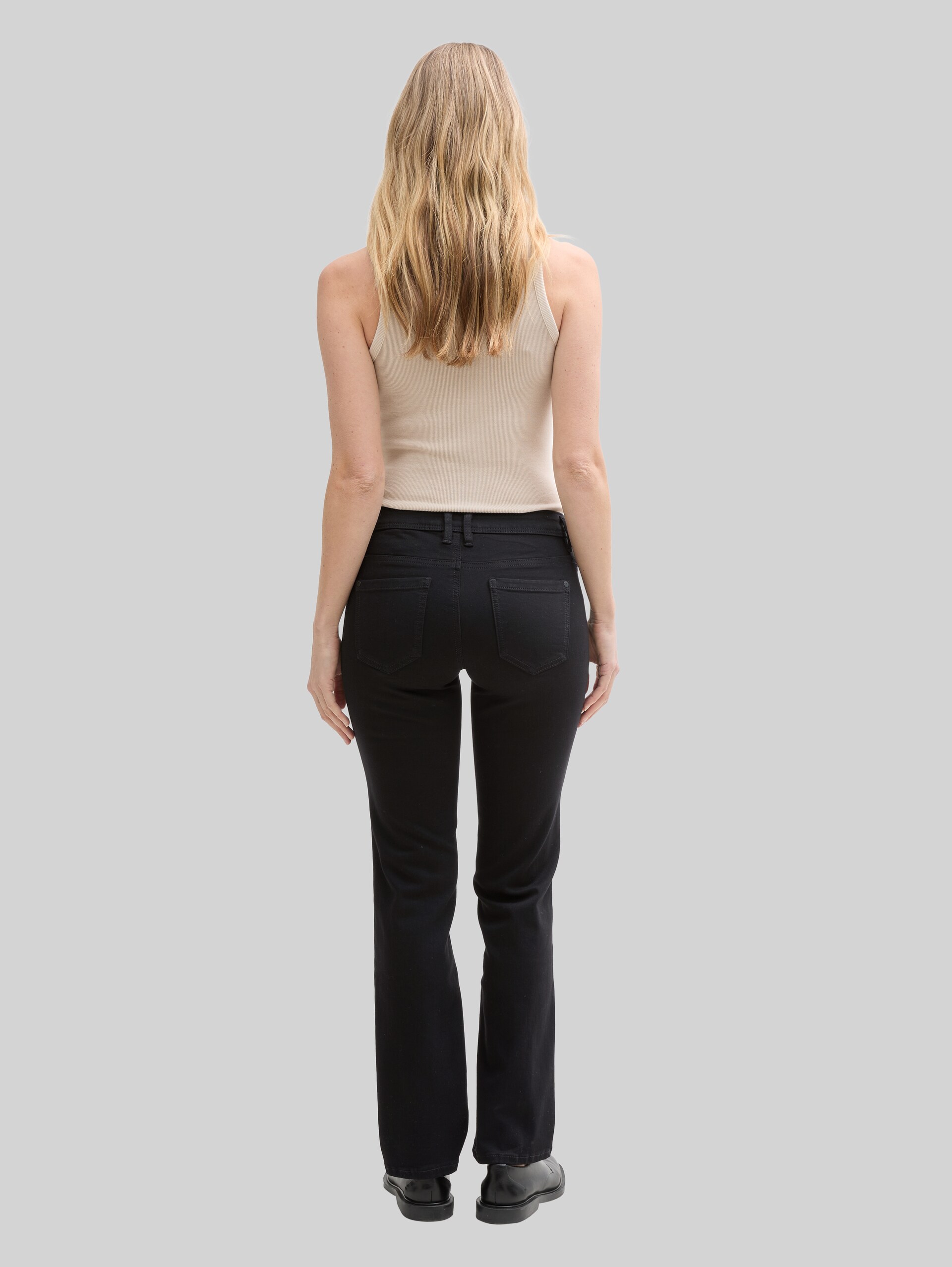 TTALEXA STRAIGHT Jeans - black denim - Neckline model-back view