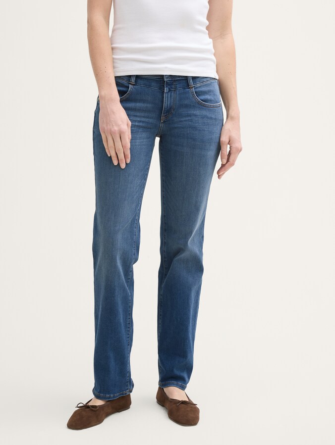 TTALEXA STRAIGHT Jeans door Women, mid stone wash denim