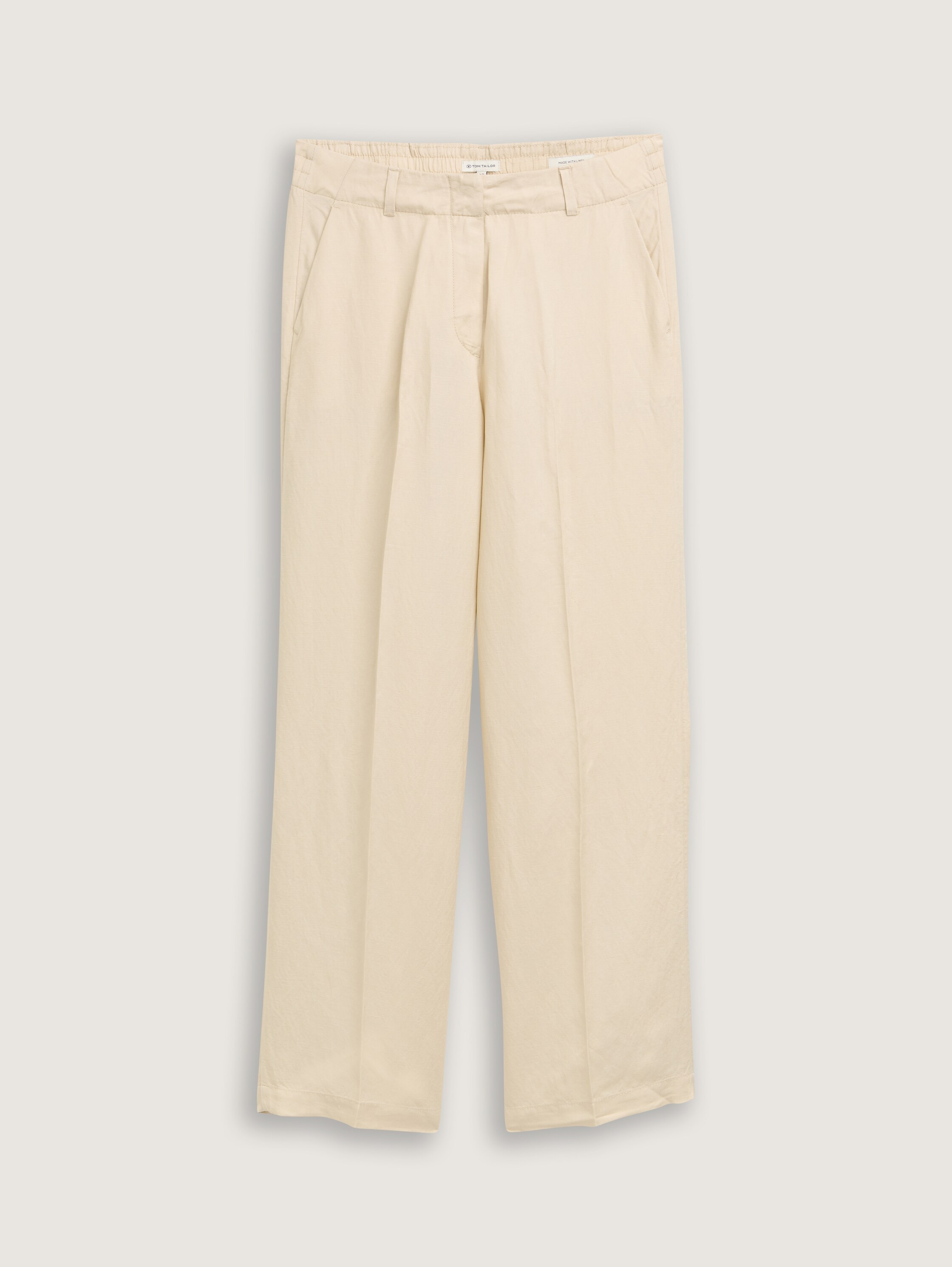 TTLEA Wide Leg Hose mit Leinenanteil - summer_beige - 