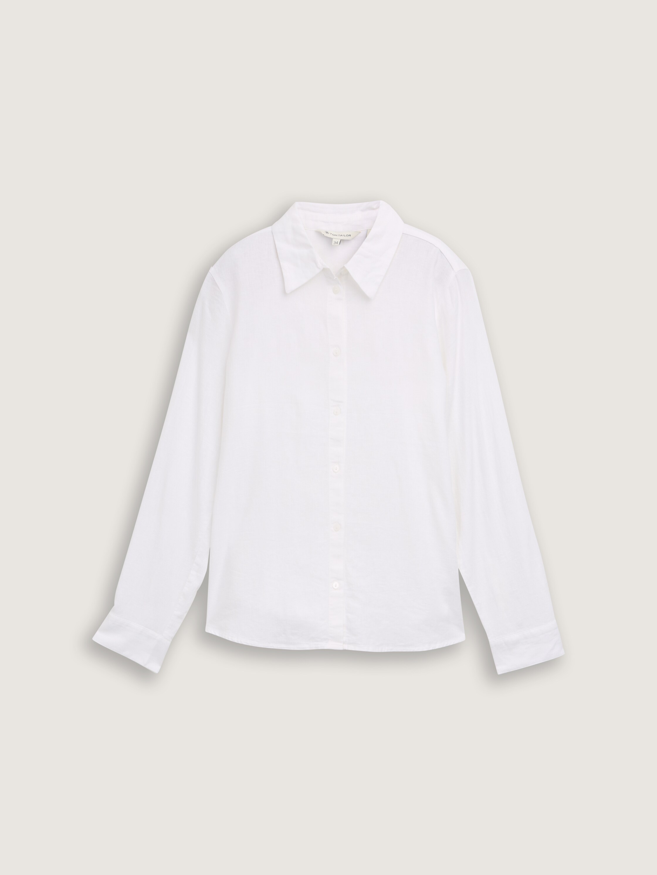Hemdbluse mit Leinenanteil - white - 