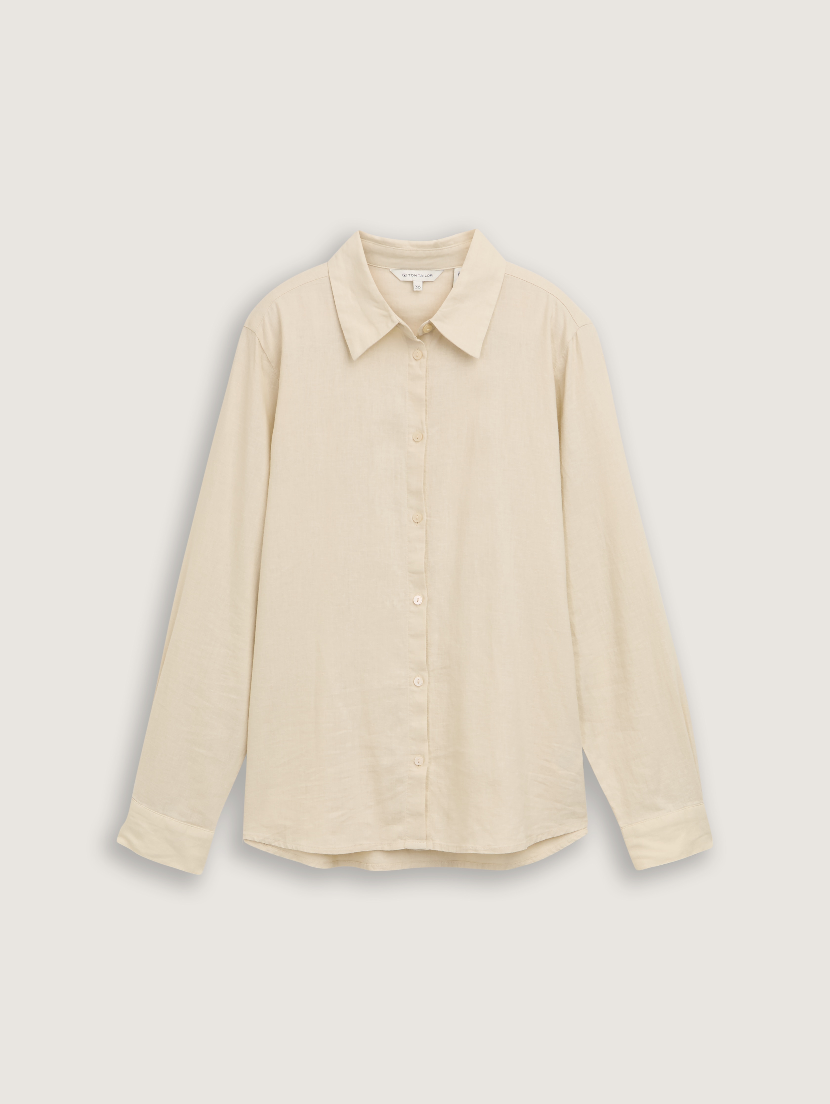 Shirt blouse with linen content by Tom Tailor