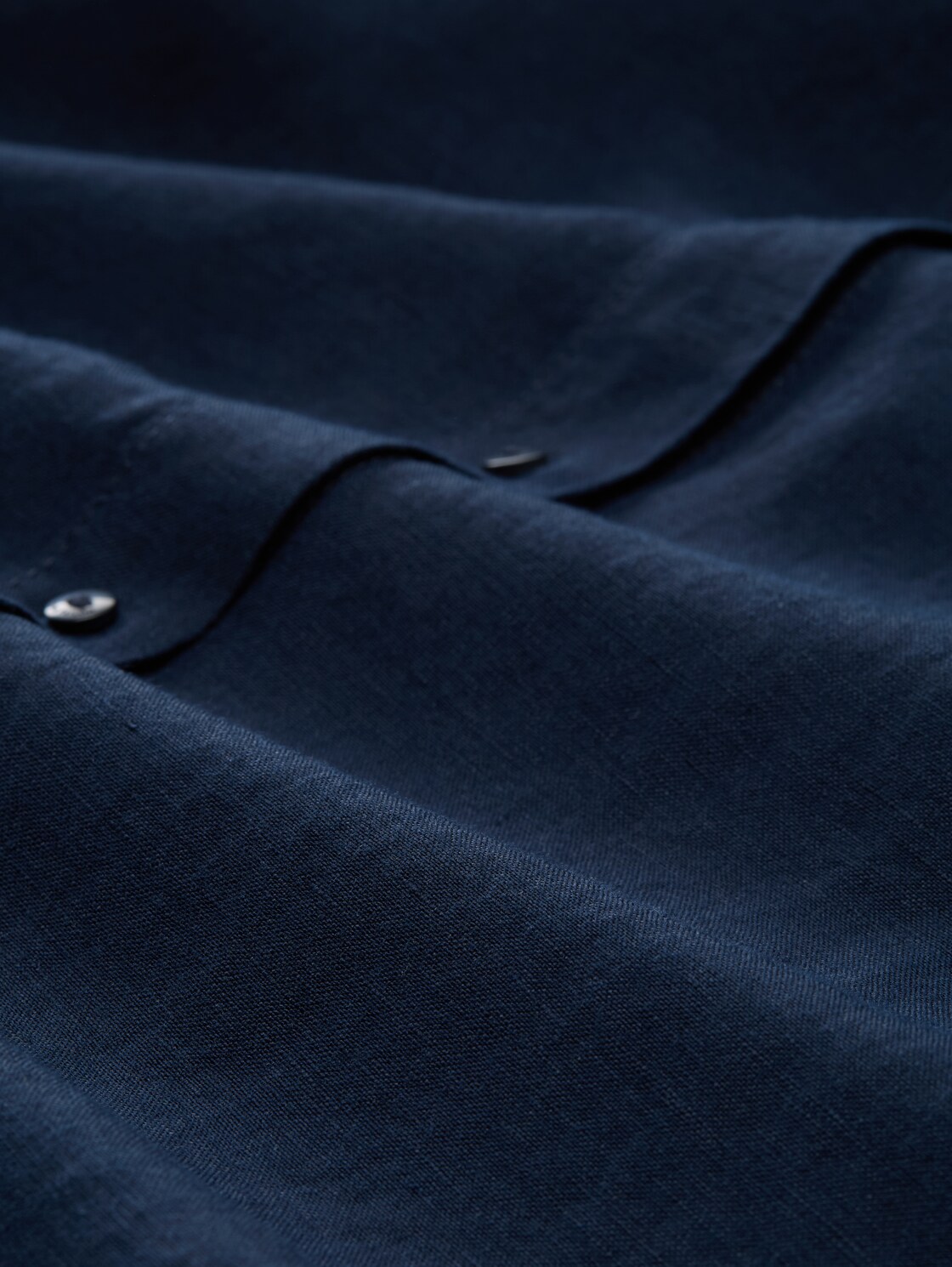 Blusenkleid mit Leinenanteil - sky captain blue - Material-Ansicht