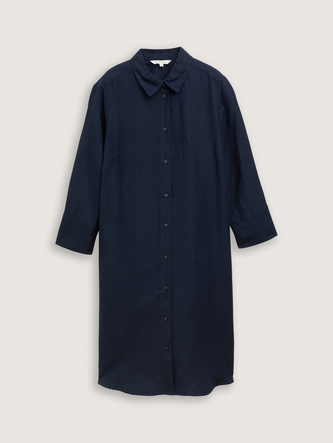 Blusenkleid mit Leinenanteil - sky captain blue - Vorder-Produkt-Ansicht