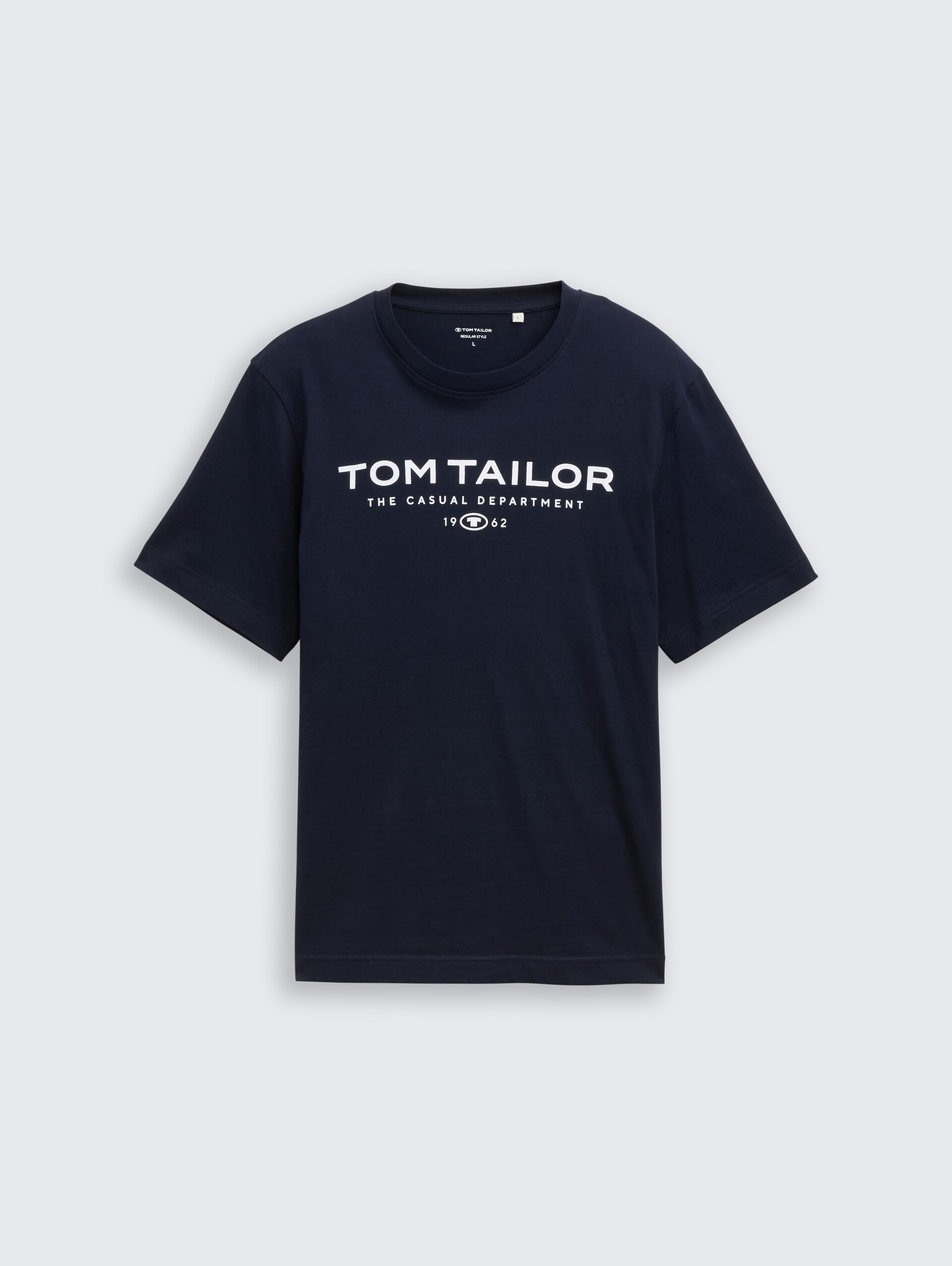 T-Shirt aus Baumwolle mit Logo-Print - sky captain blue - Vorder-Produkt-Ansicht
