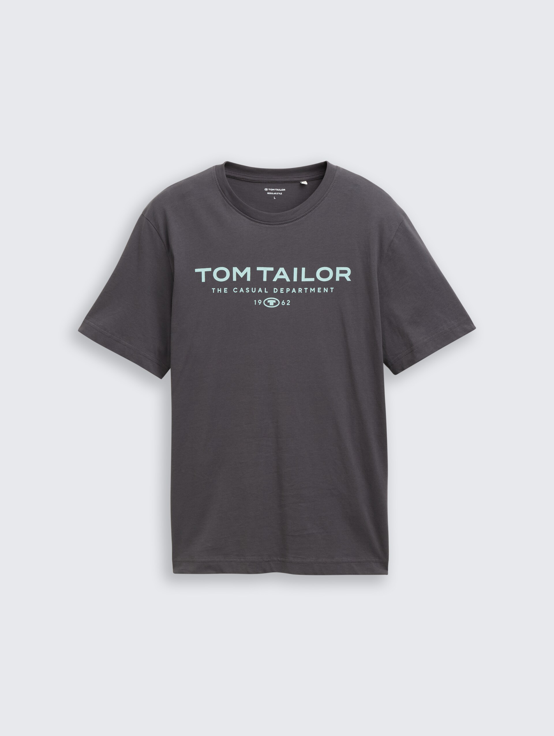 T-Shirt aus Baumwolle mit Logo-Print - Tarmac Grey - Vorder-Produkt-Ansicht