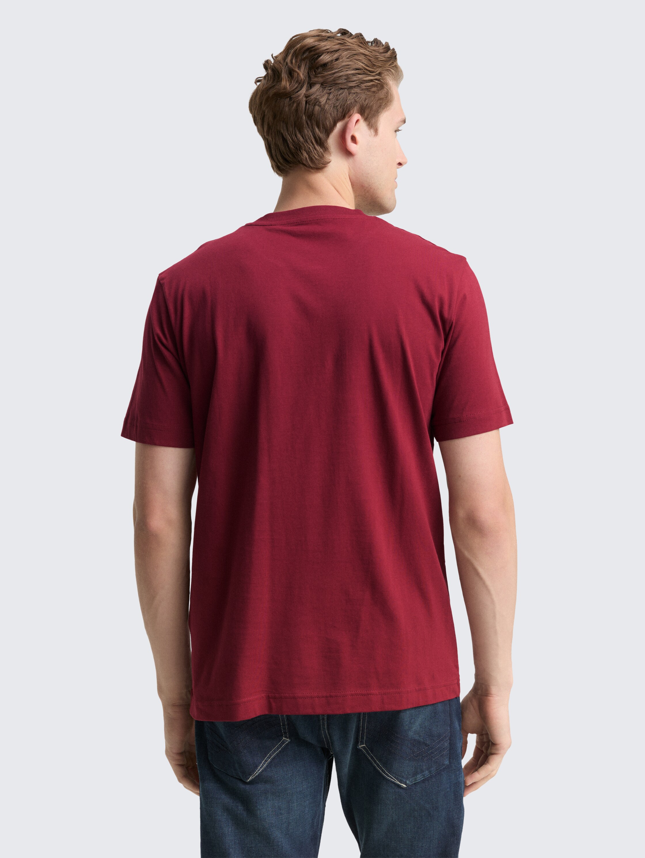 T-Shirt aus Baumwolle mit Logo-Print - cabarnet_bordeaux_red - 