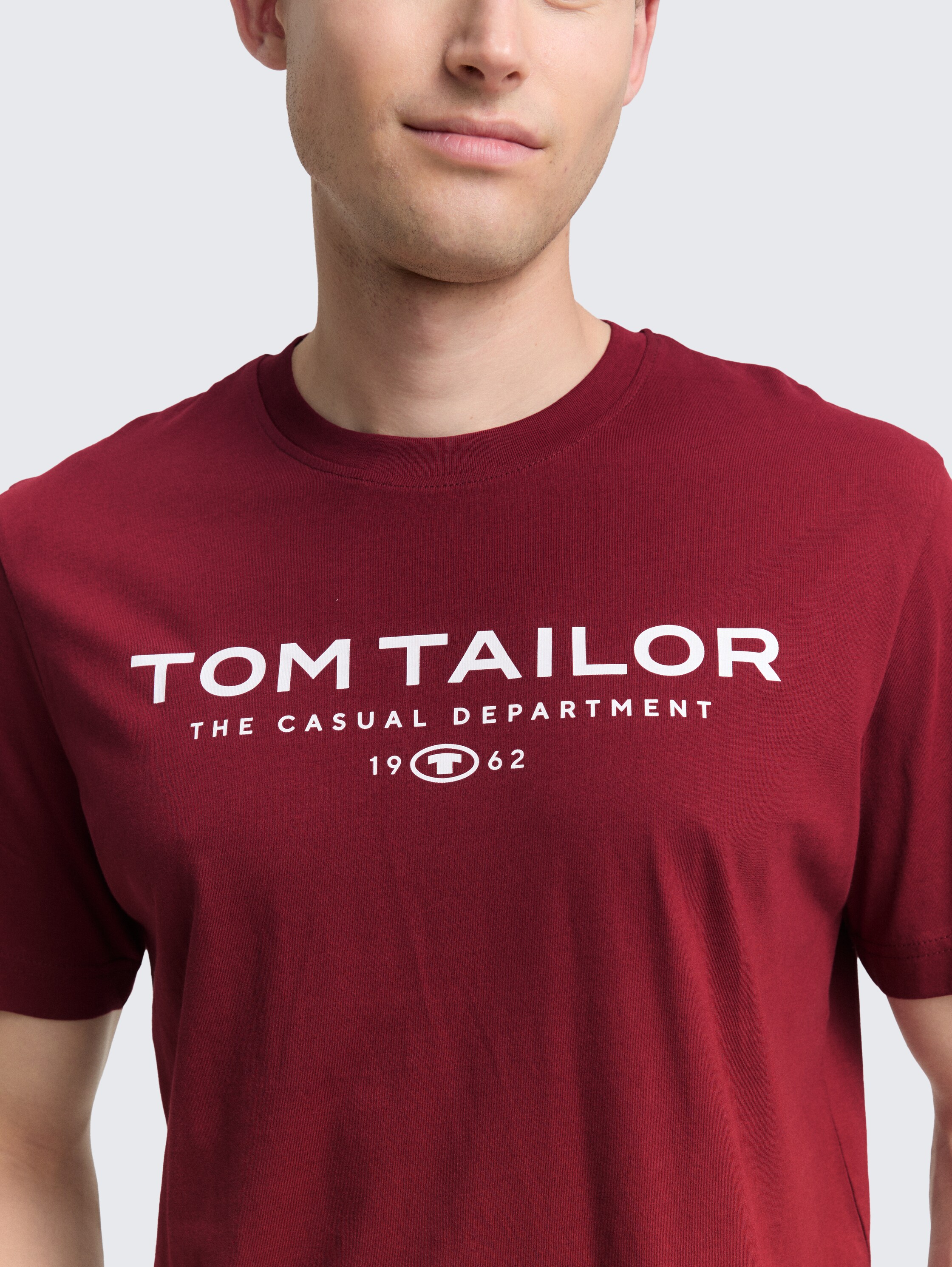 T-Shirt aus Baumwolle mit Logo-Print - cabarnet_bordeaux_red - 