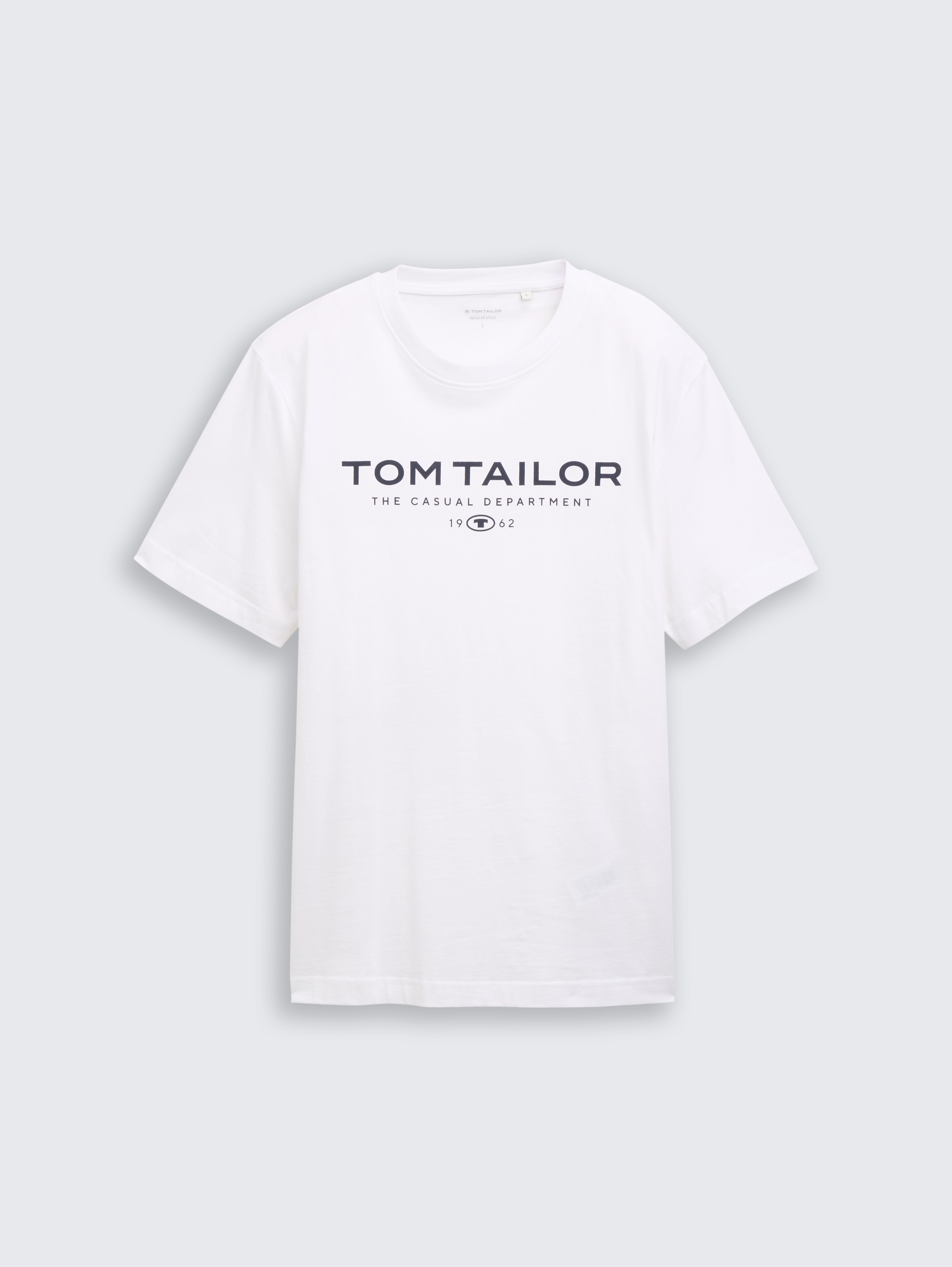 T-Shirt aus Baumwolle mit Logo-Print von Men, White