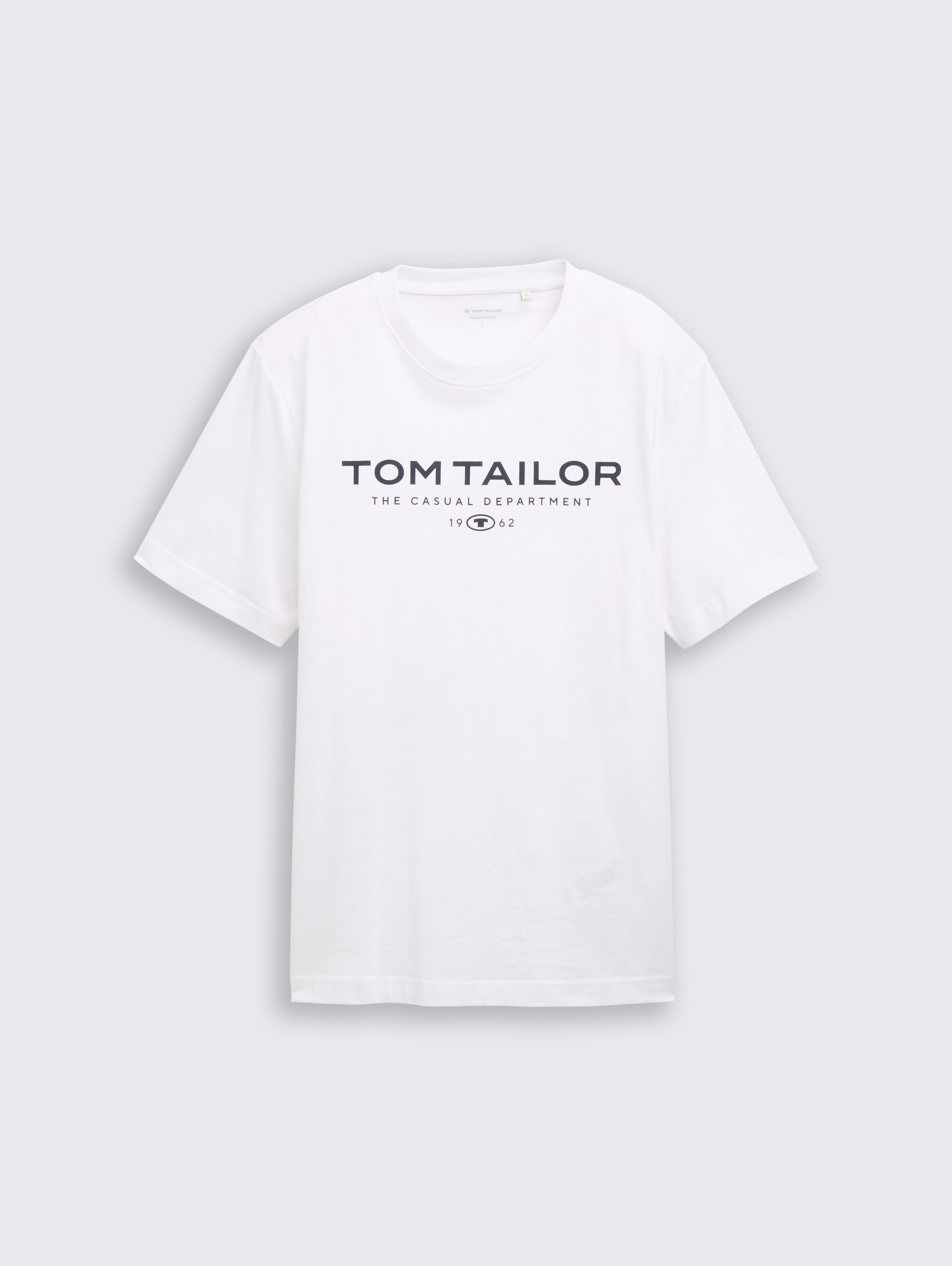 T-Shirt aus Baumwolle mit Logo-Print - White - Vorder-Produkt-Ansicht